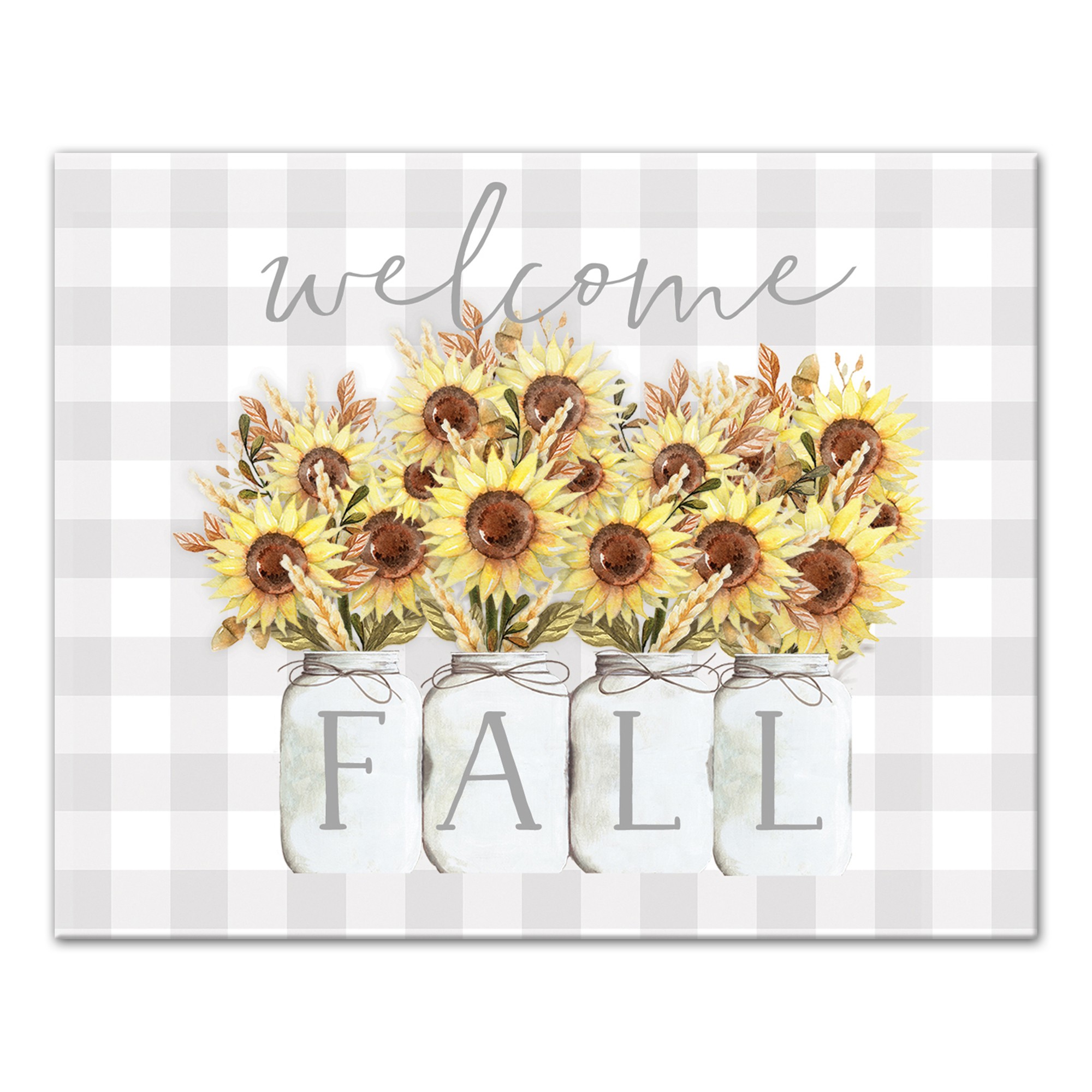 Welcome Fall Daisies 8x10 Canvas Wall Art