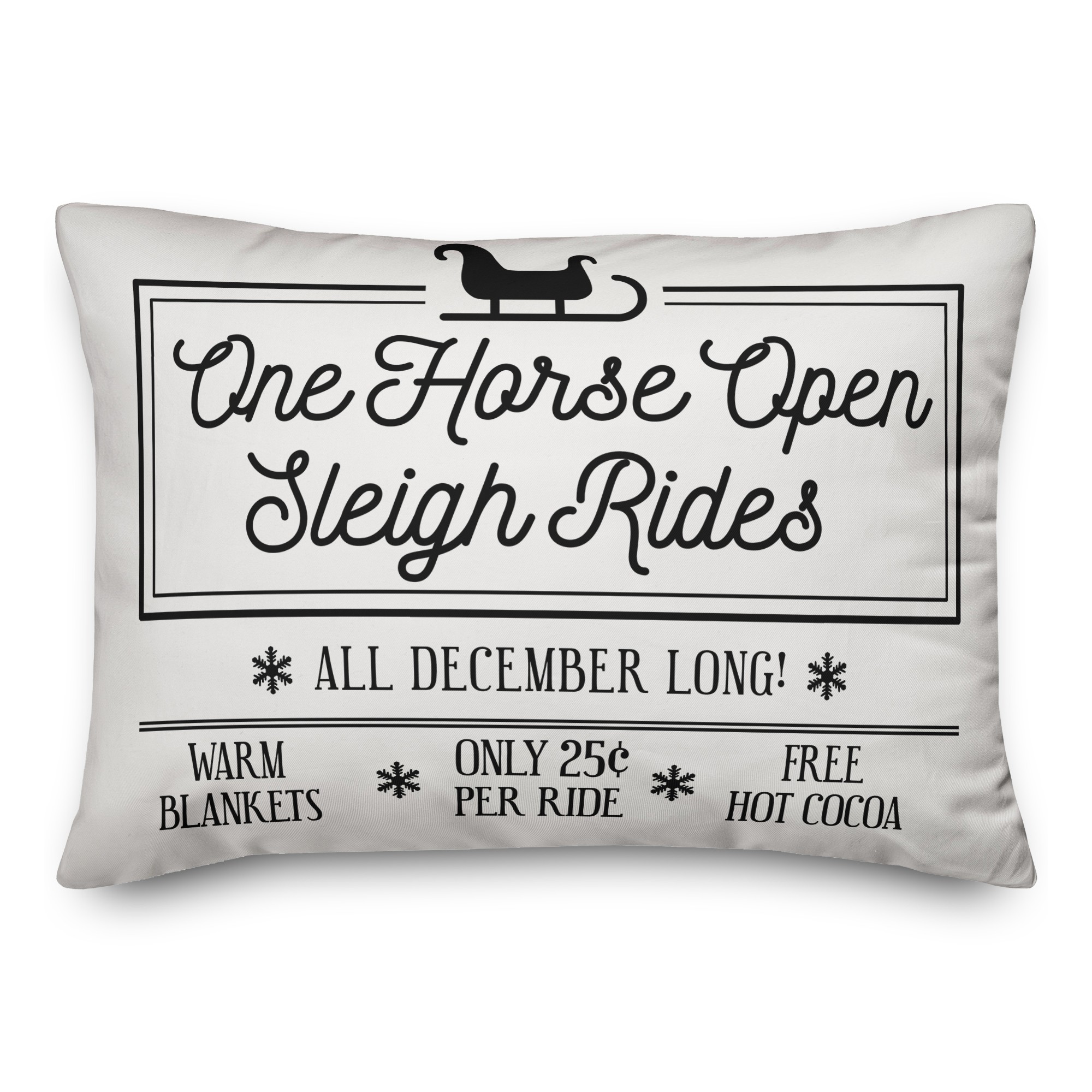 Sleigh Rides 14x20 Spun Poly Pillow