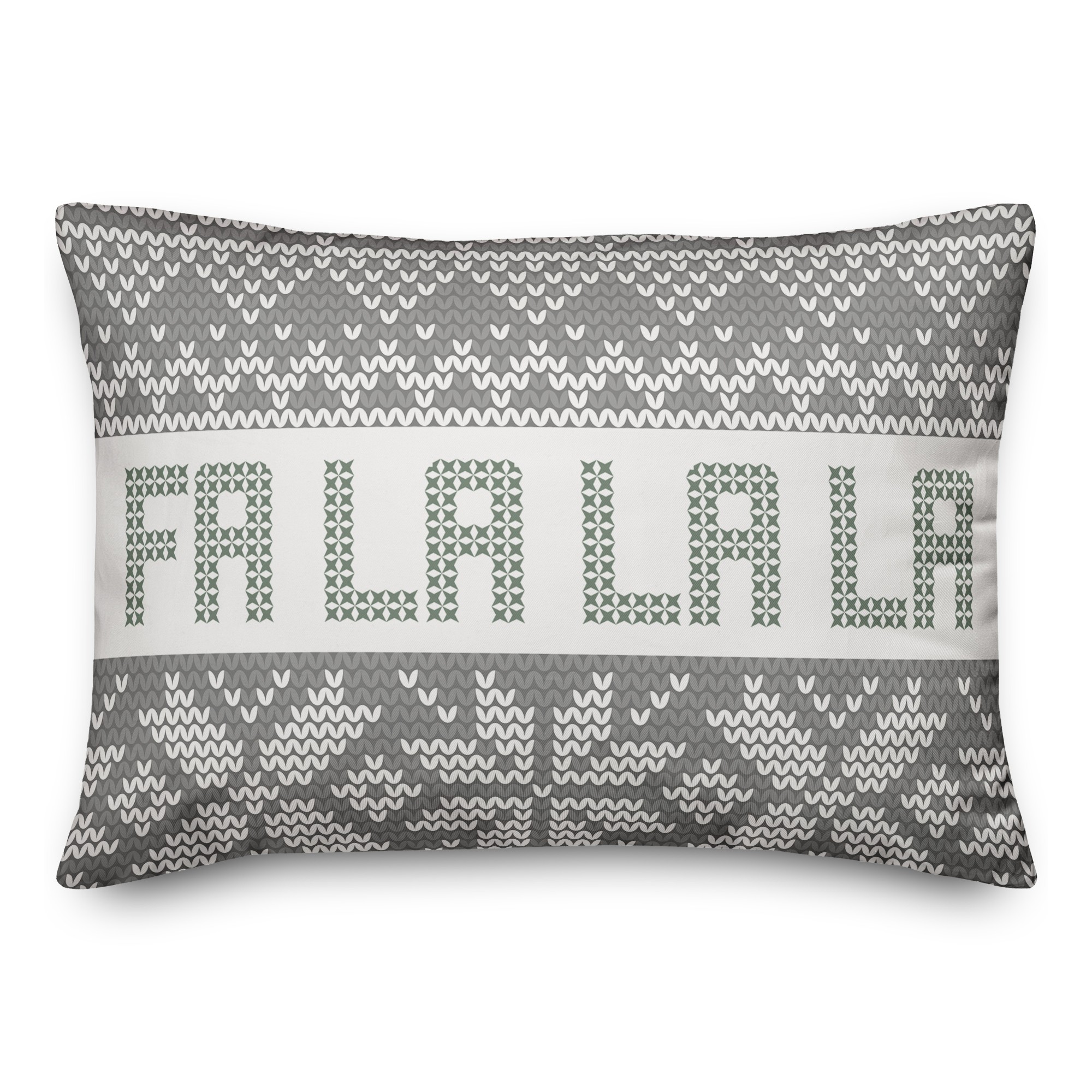 Fa La La La Sweater Pattern 14x20 Spun Poly Pillow