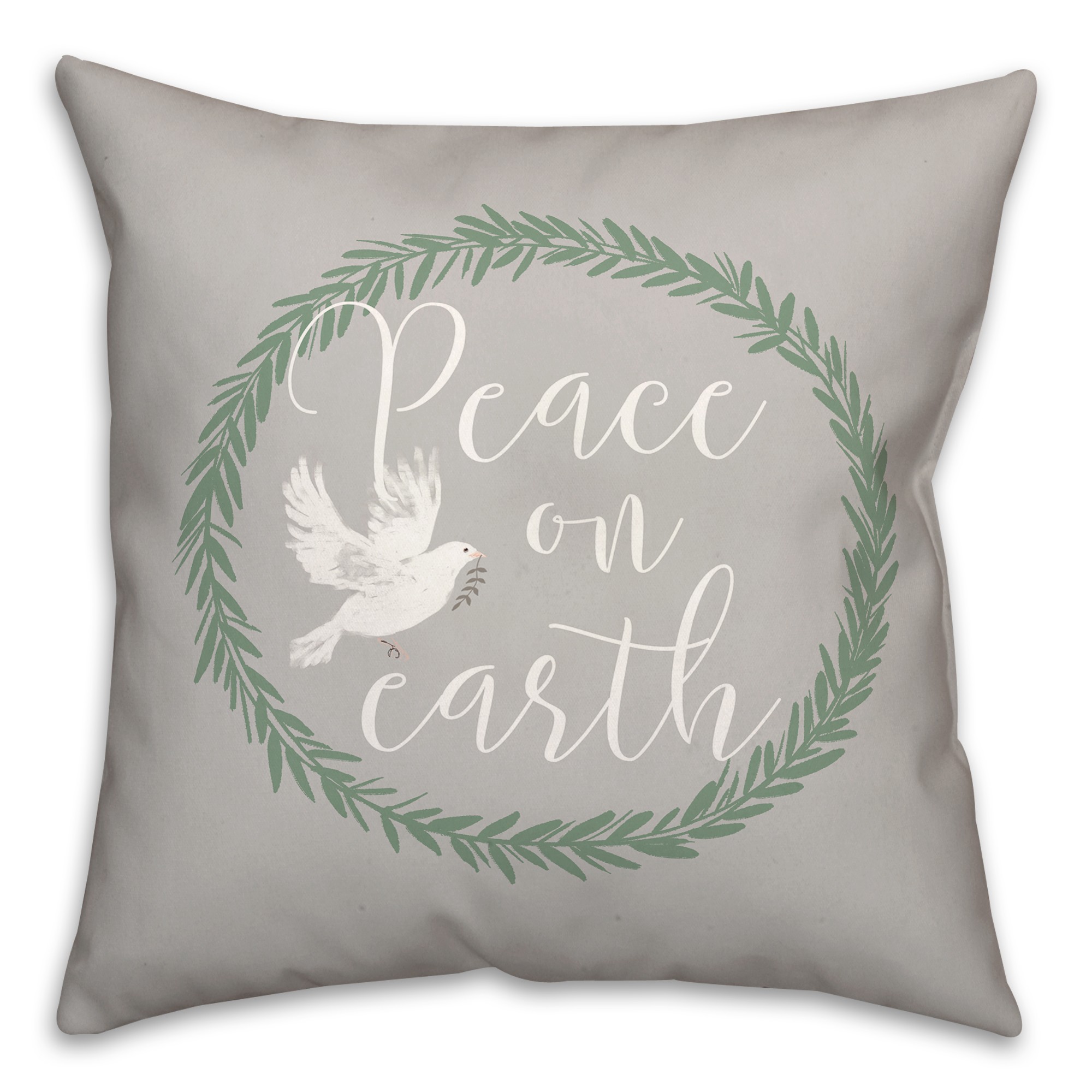 Peace on Earth 18x18 Spun Poly Pillow