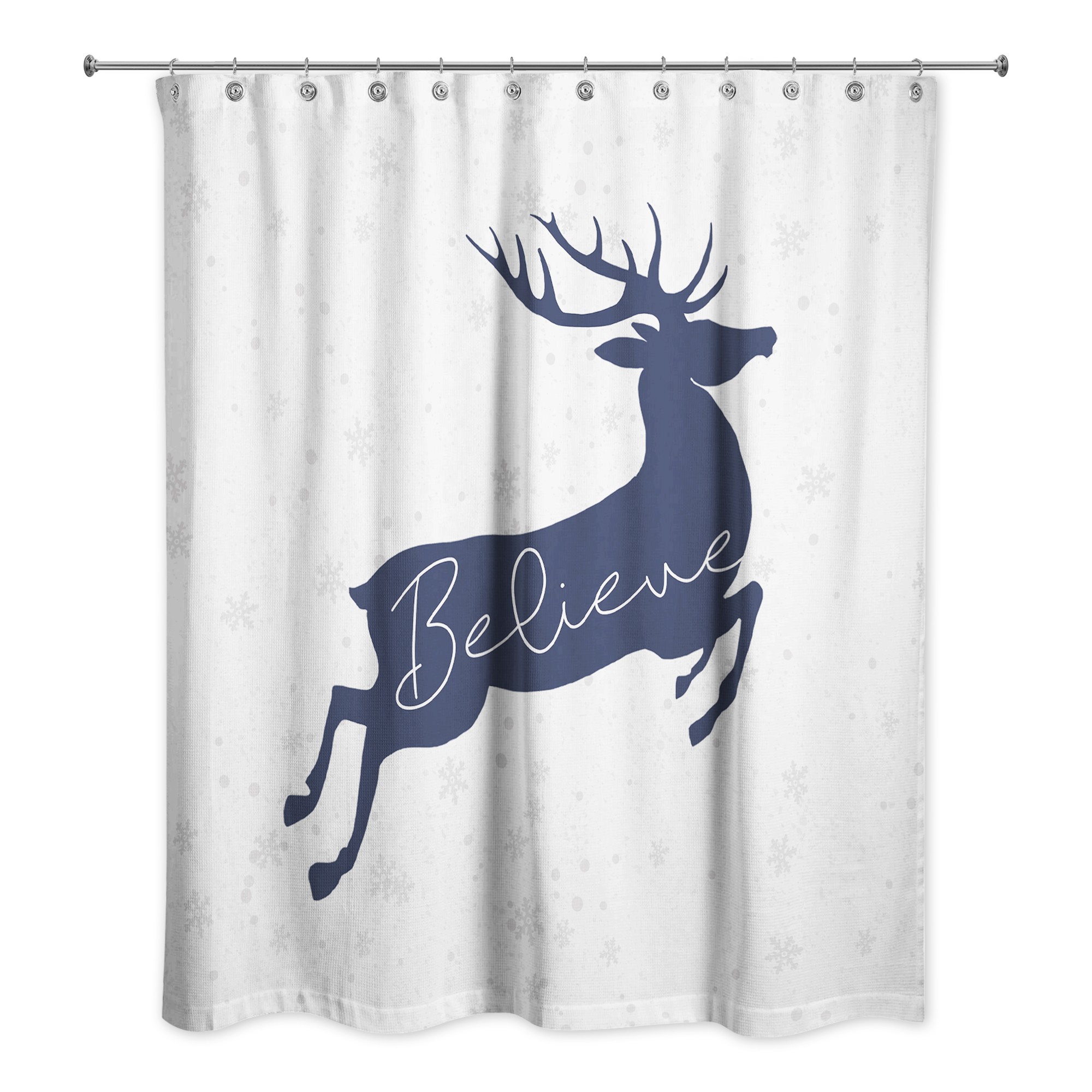 Believe Deer 71x74 Shower Curtain