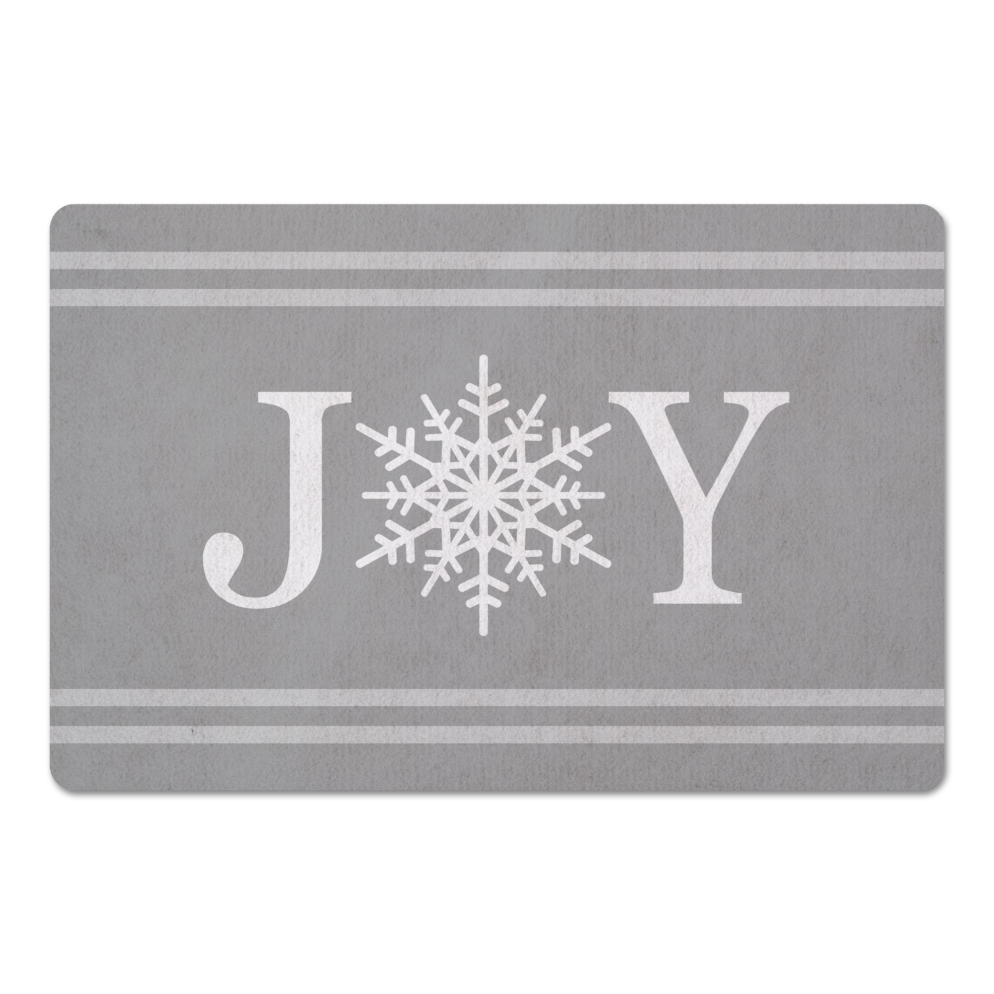 Joy Snowflake 27x18 Floor Mat