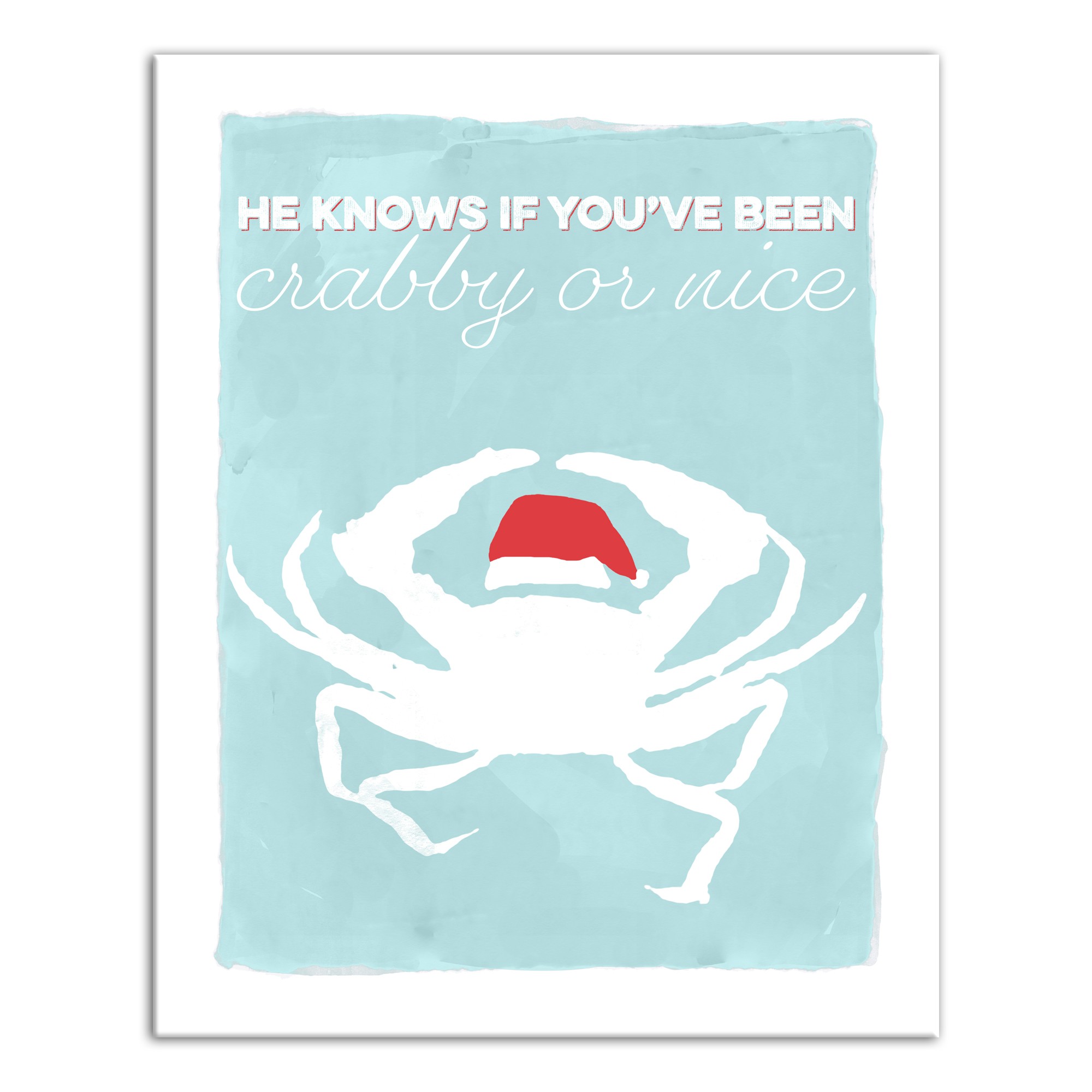 Crabby or Nice 16x20 Canvas Wall Art