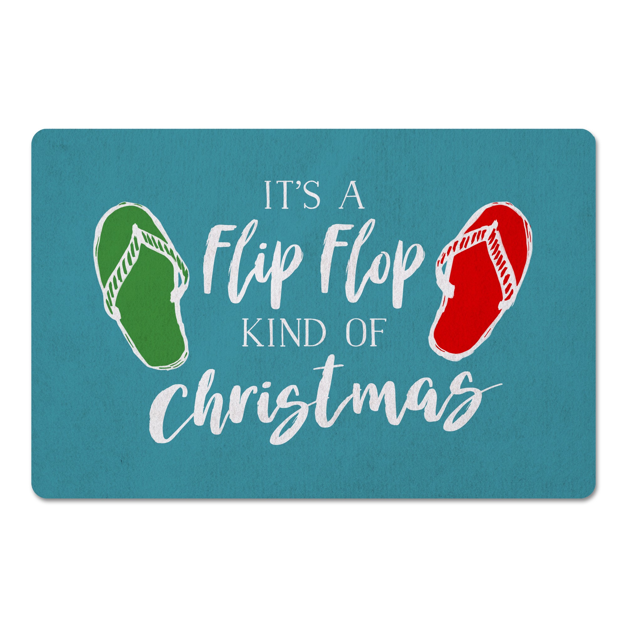 Flip Flop Kind of Christmas 27x18 Floor Mat
