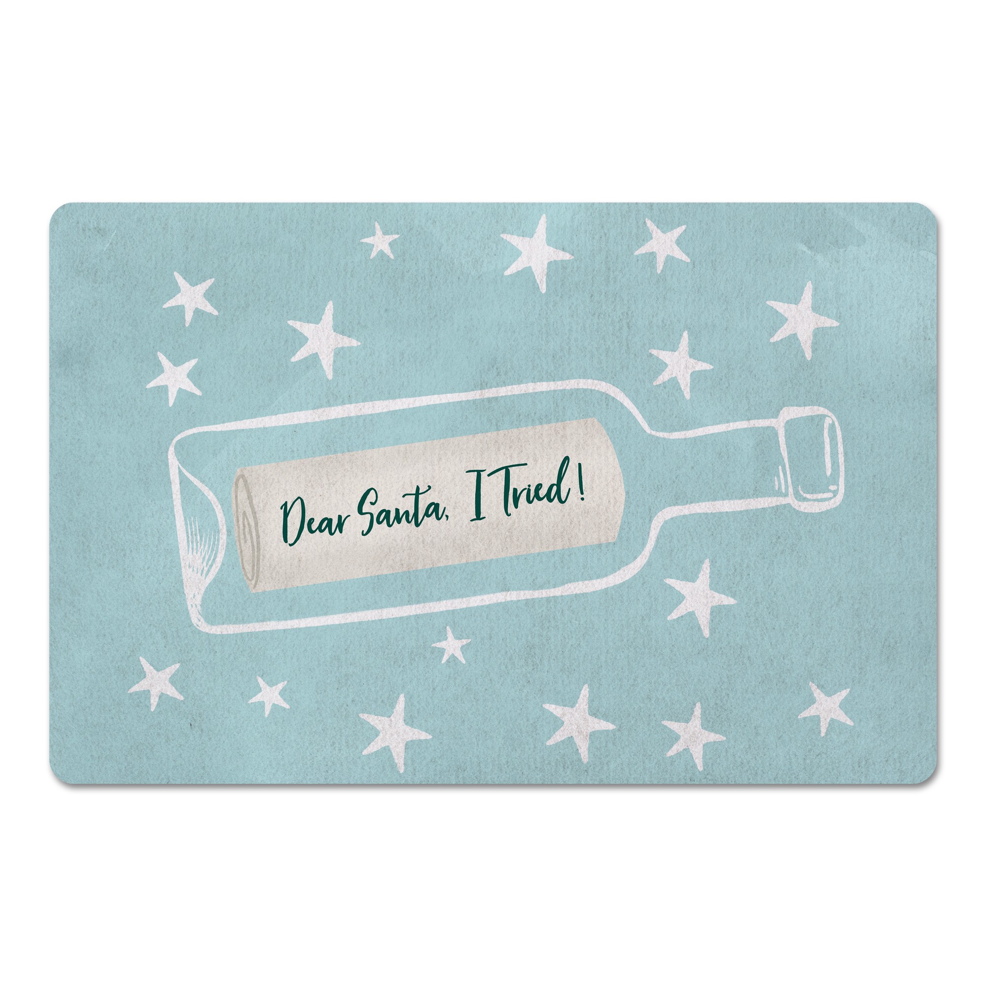 Christmas Sea Bottle 27x18 Floor Mat