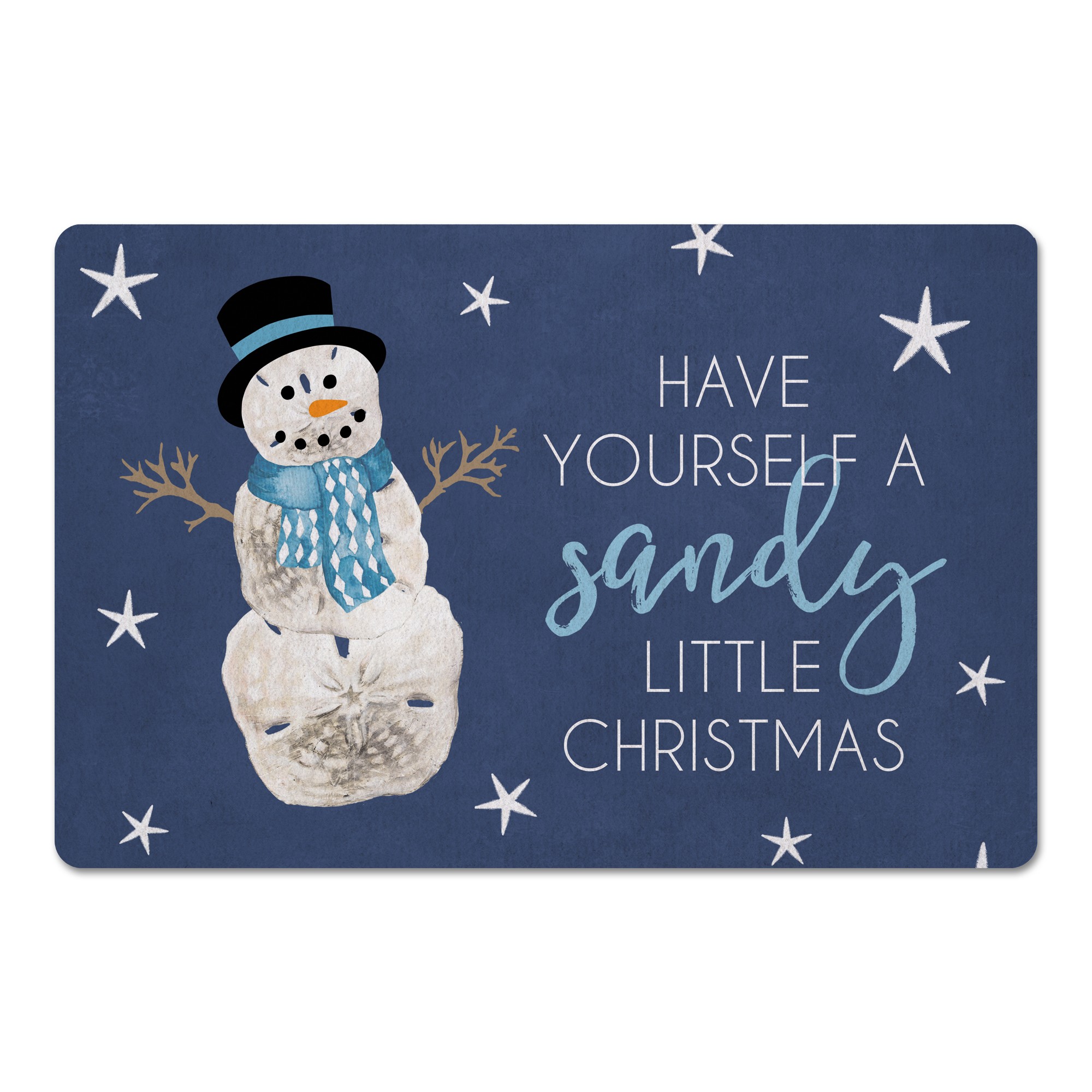 A Sandy Little Christmas 27x18 Floor Mat