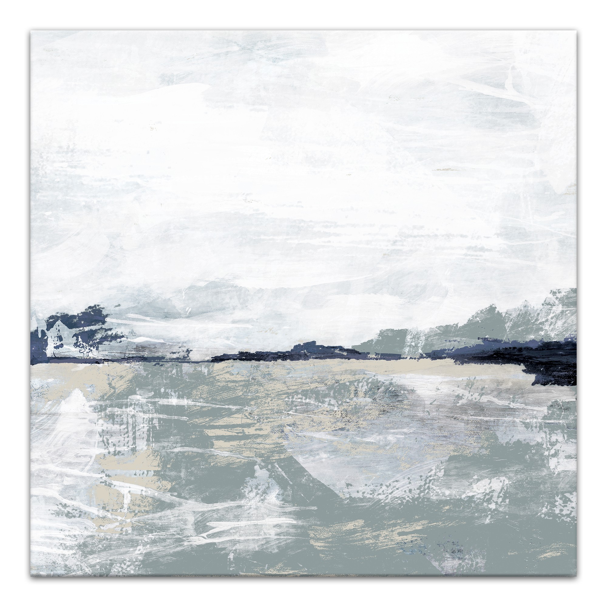 Blue Sage Abstract 20x20 Canvas Wall Art