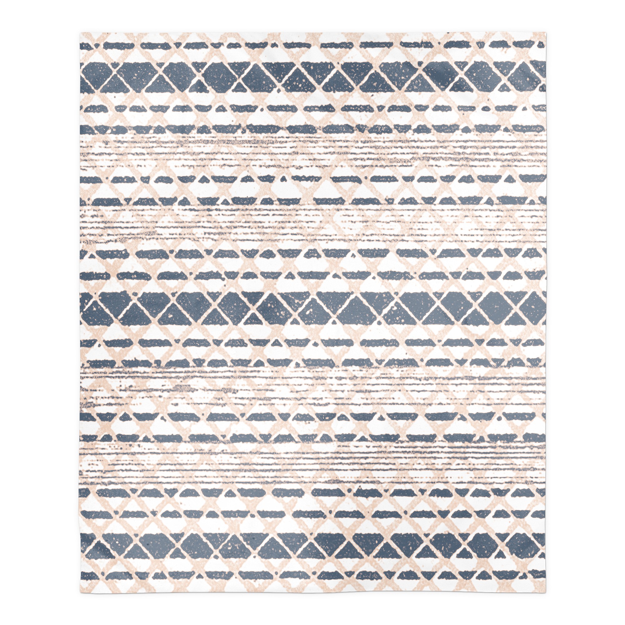 Blush Tribal Woven Pattern 50x60 Sherpa Fleece Blanket