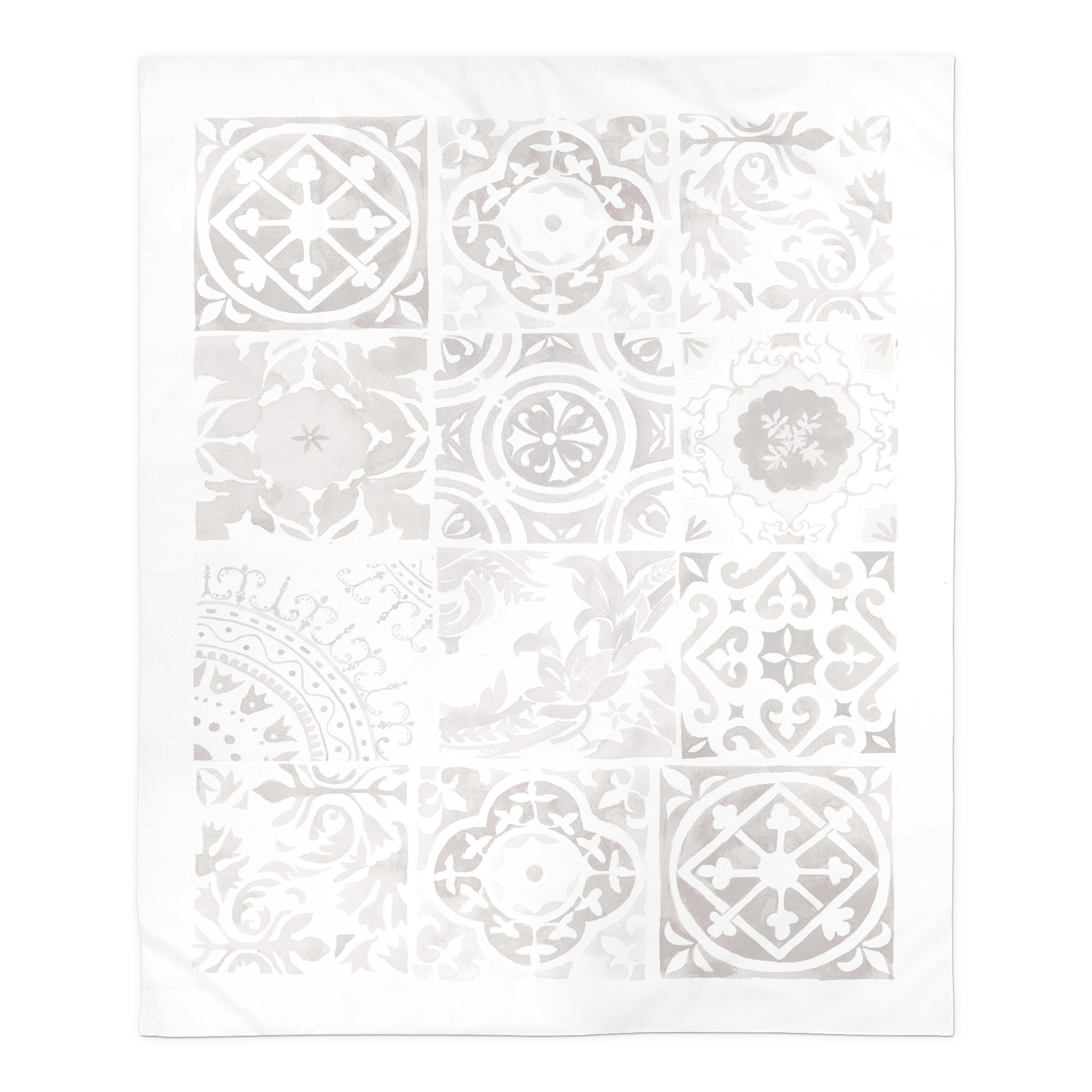 Gray Tile Pattern 50x60 Sherpa Fleece Blanket