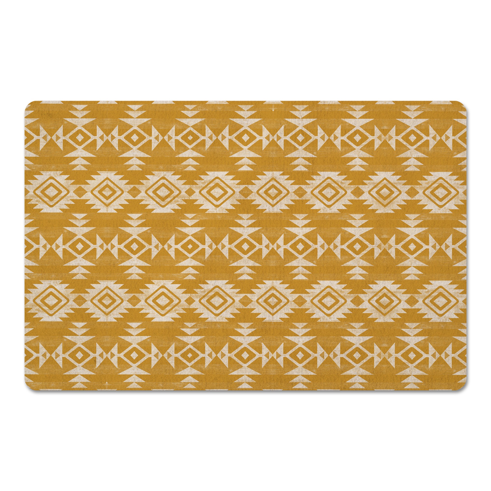 Tribal Gold Pattern 27x18 Floor Mat