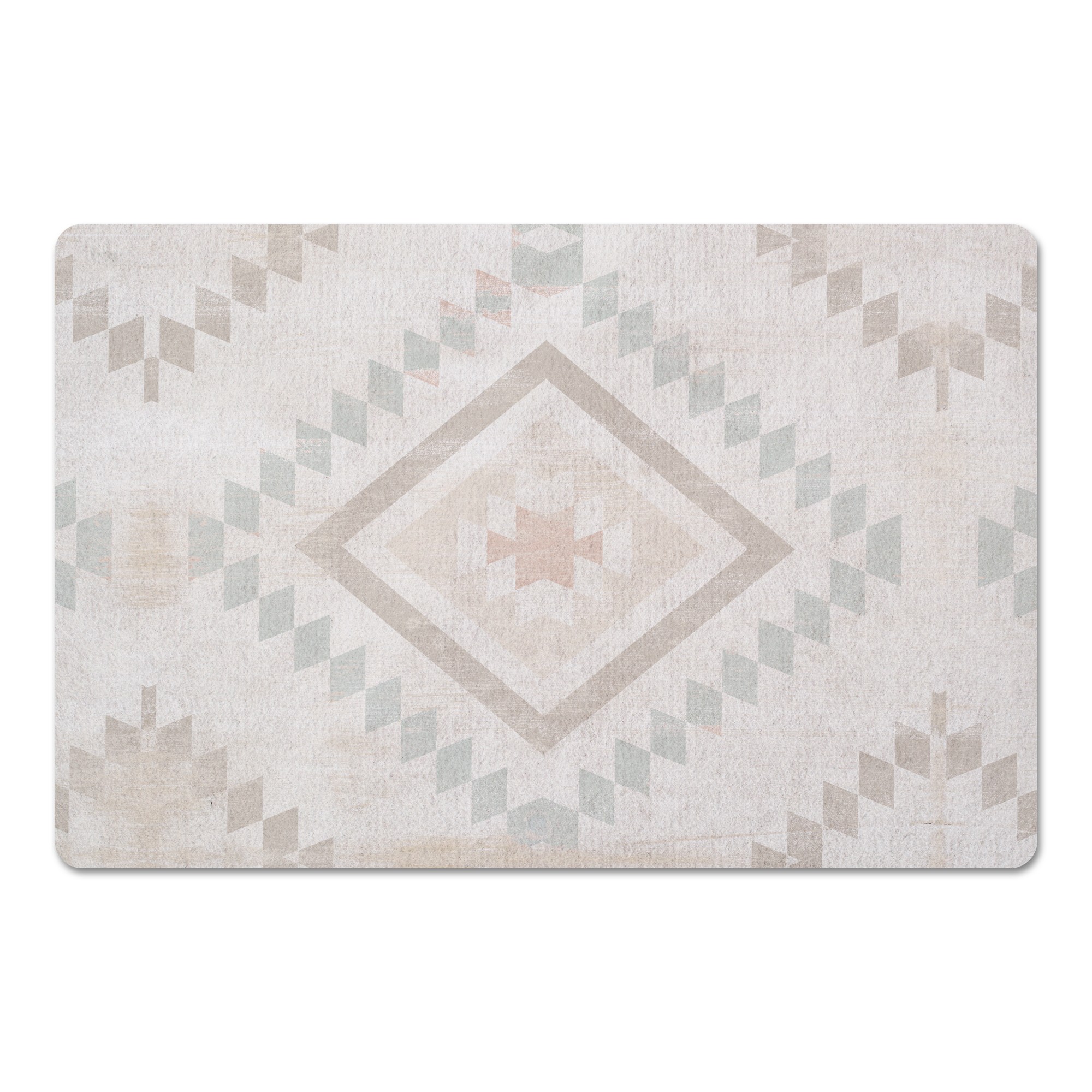 Muted Tribal Pattern 27x18 Floor Mat