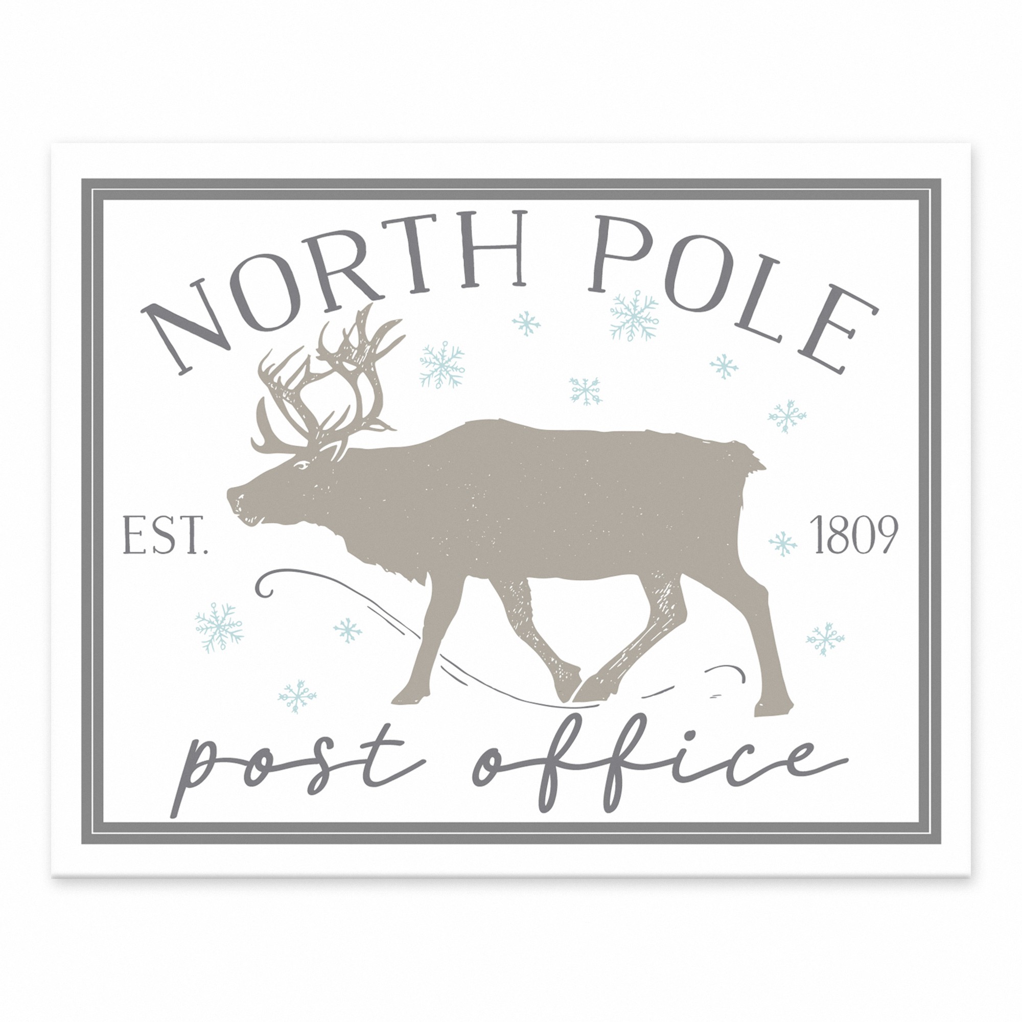 Northpole Post Office 8x10 Tabletop Canvas