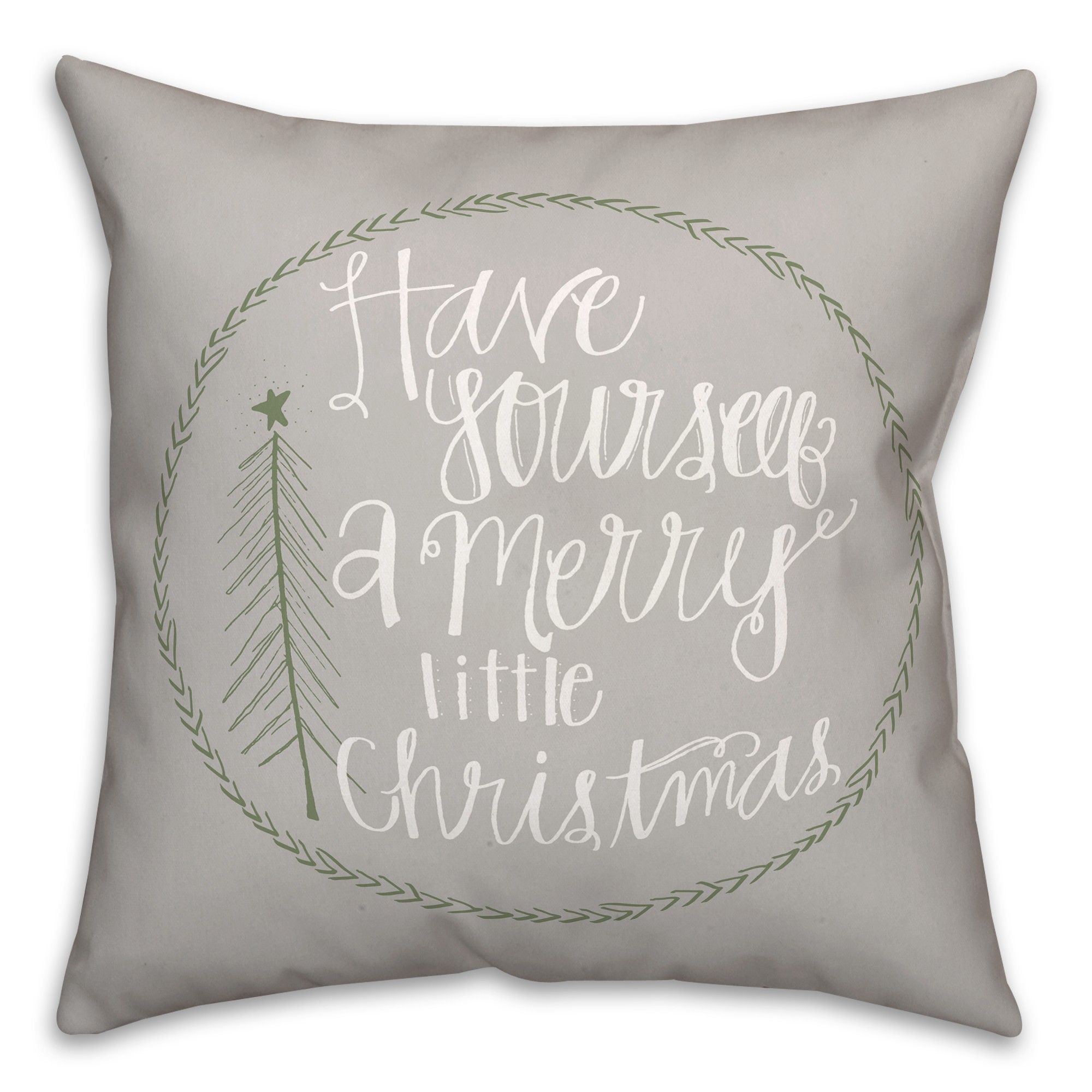 Have Yourself a Merry Christmas Tree 18x18 Spun Poly Pillow