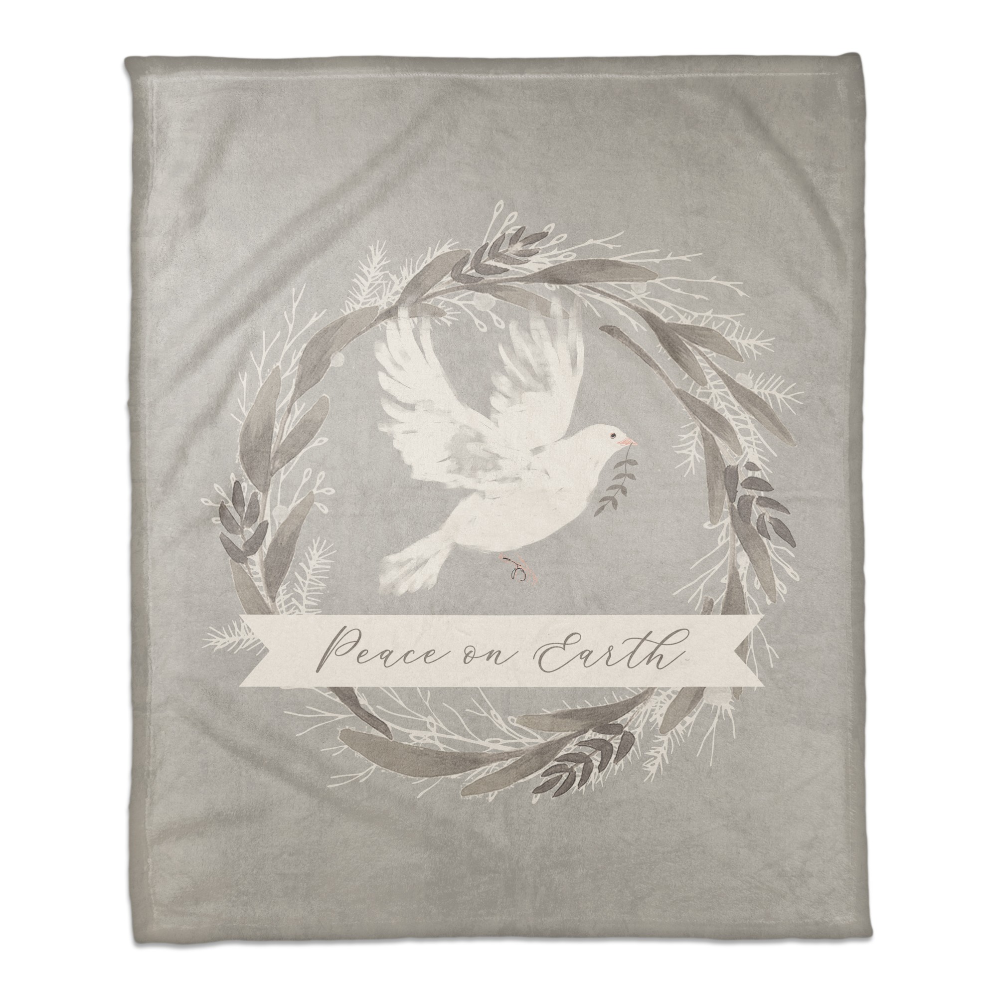Peace on Earth Dove 50x60 Coral Fleece Blanket