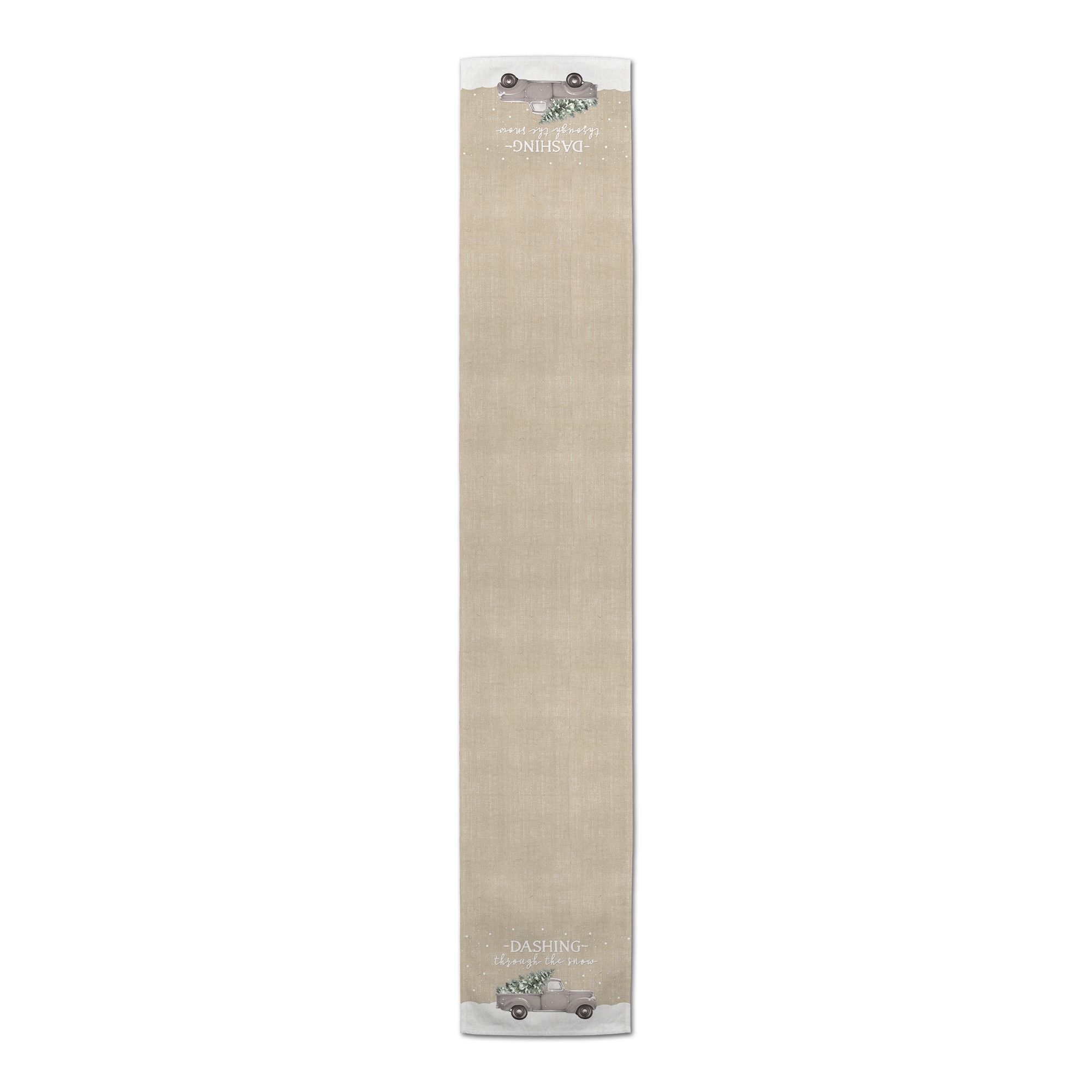 Dashing Through the Snow Painted Tree Truck Tablecloth