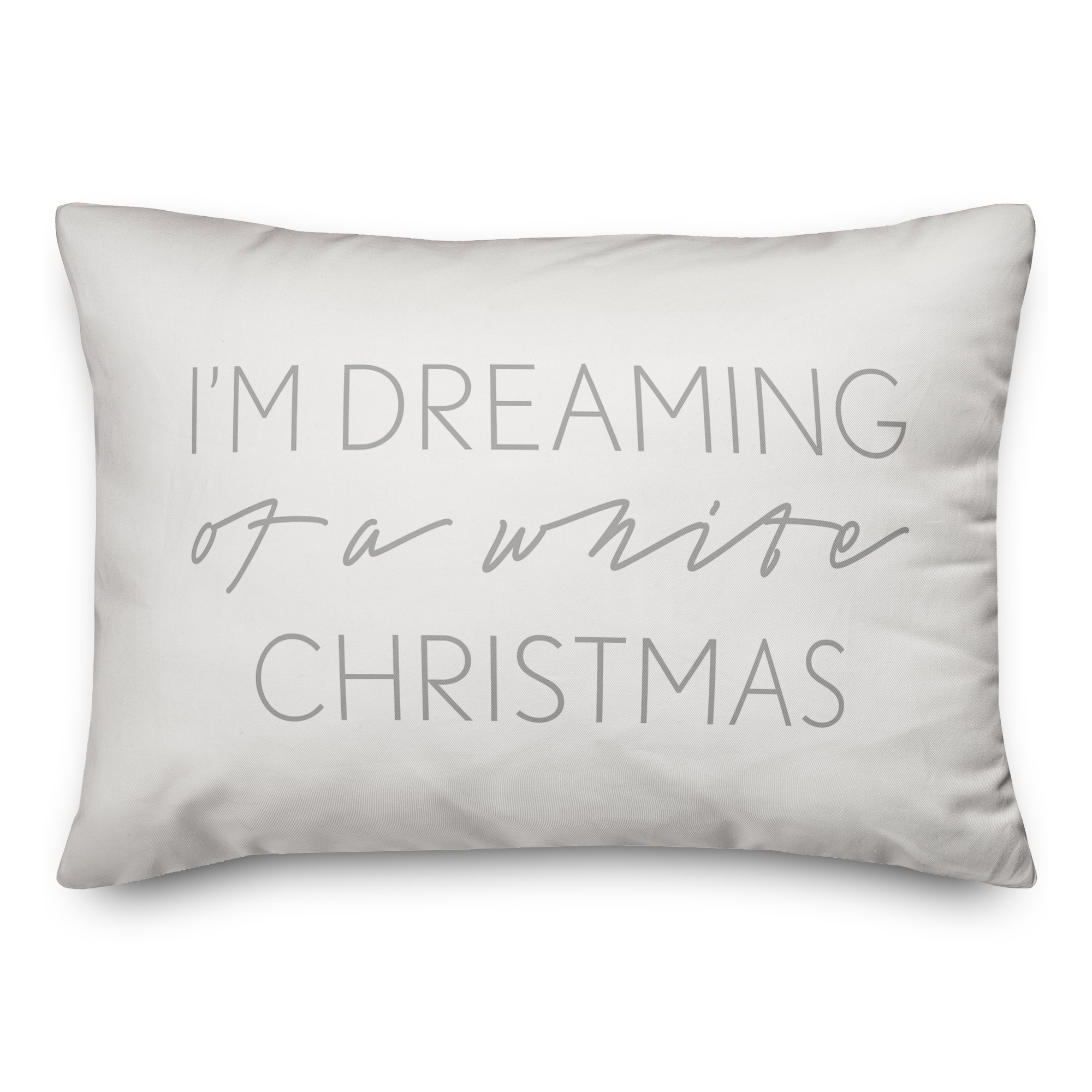 Dreaming of a White Christmas 14x20 Spun Poly Pillow