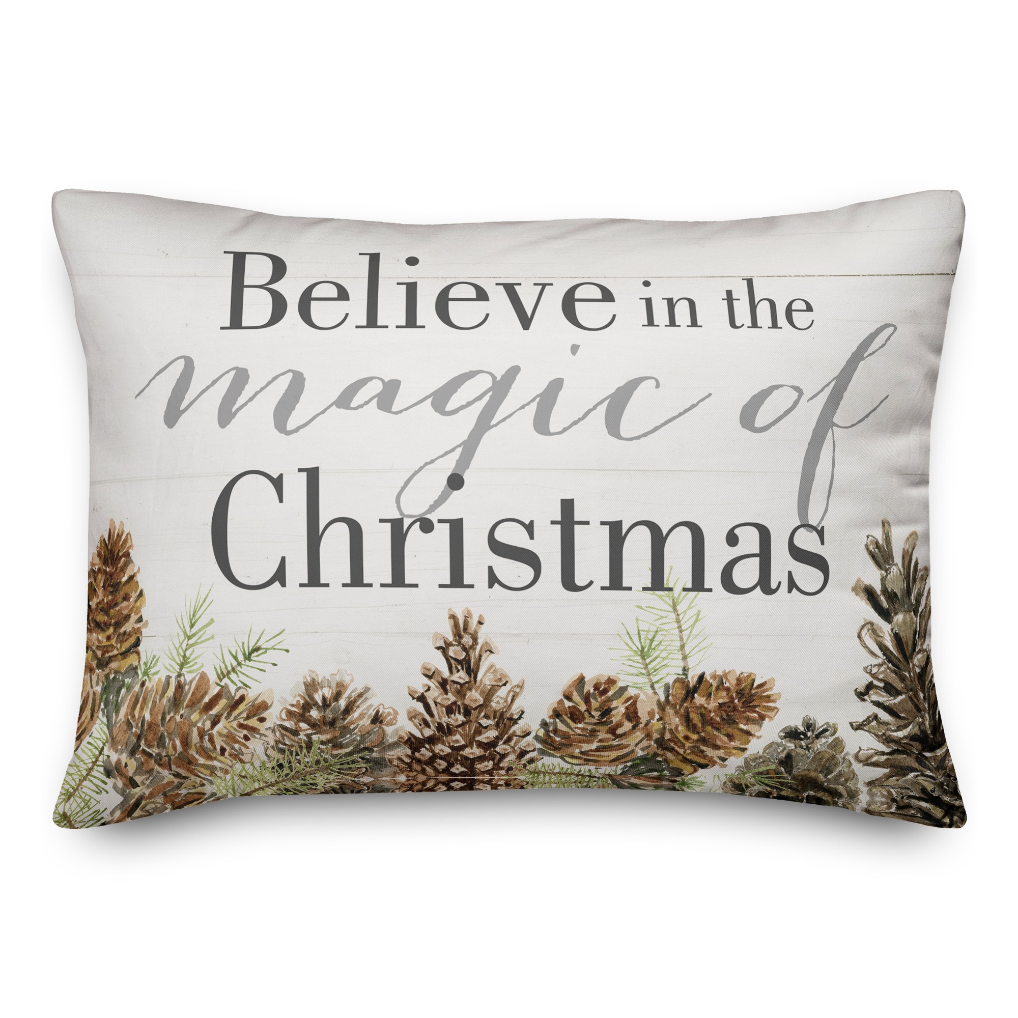 Magic Christmas Pinecones 14x20 Spun Poly Pillow
