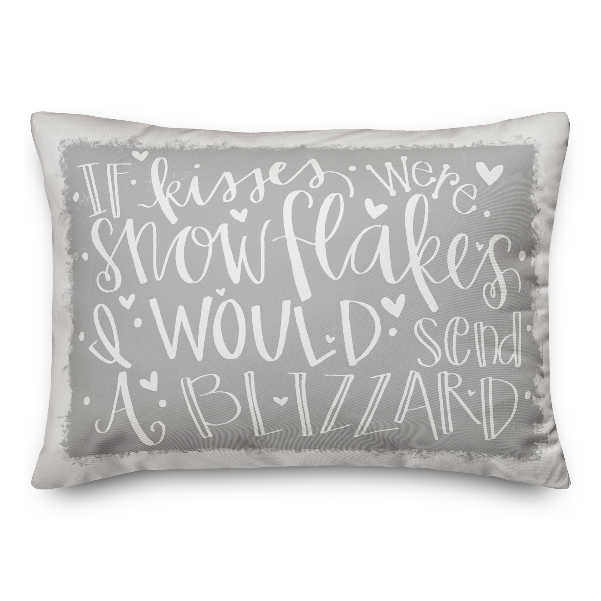 Snowflake Kisses 14x20 Spun Poly Pillow