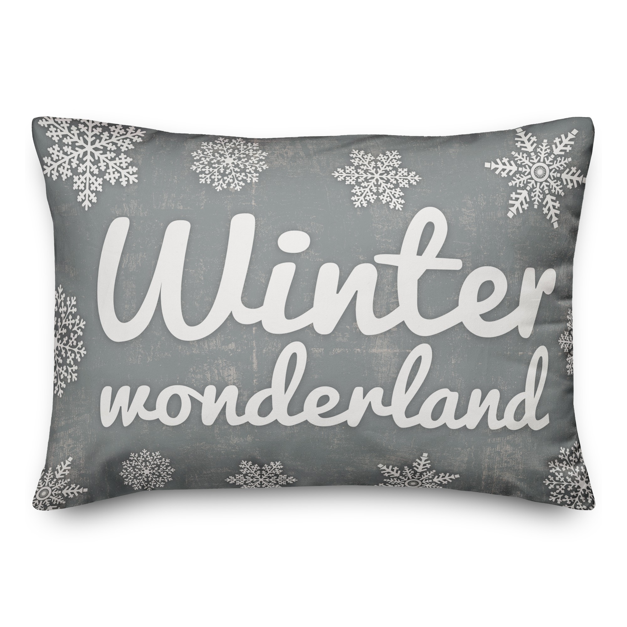 Silver Winter Wonderland 14x20 Spun Poly Pillow