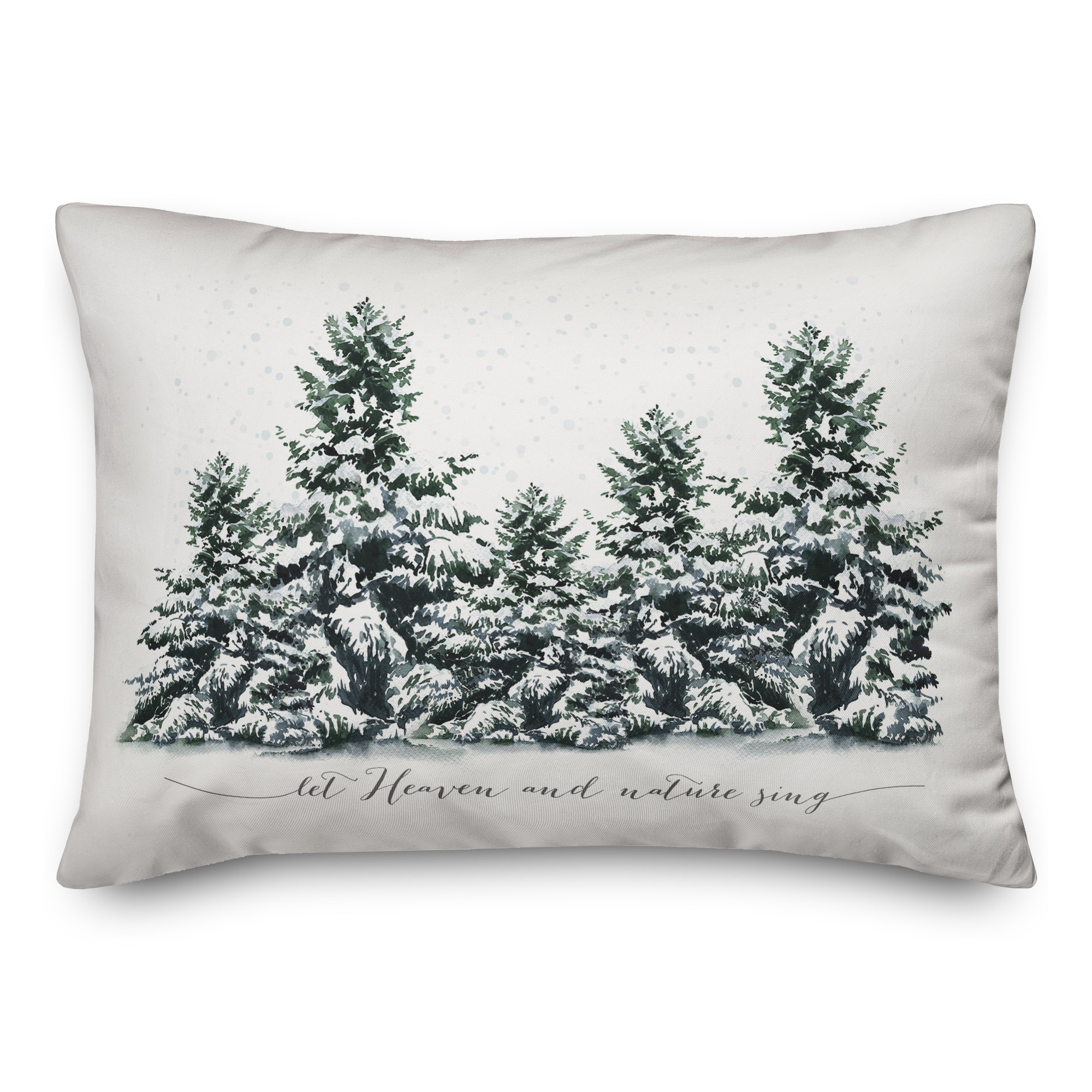 Winter Trees Heaven and Nature Sing 14x20 Spun Poly Pillow
