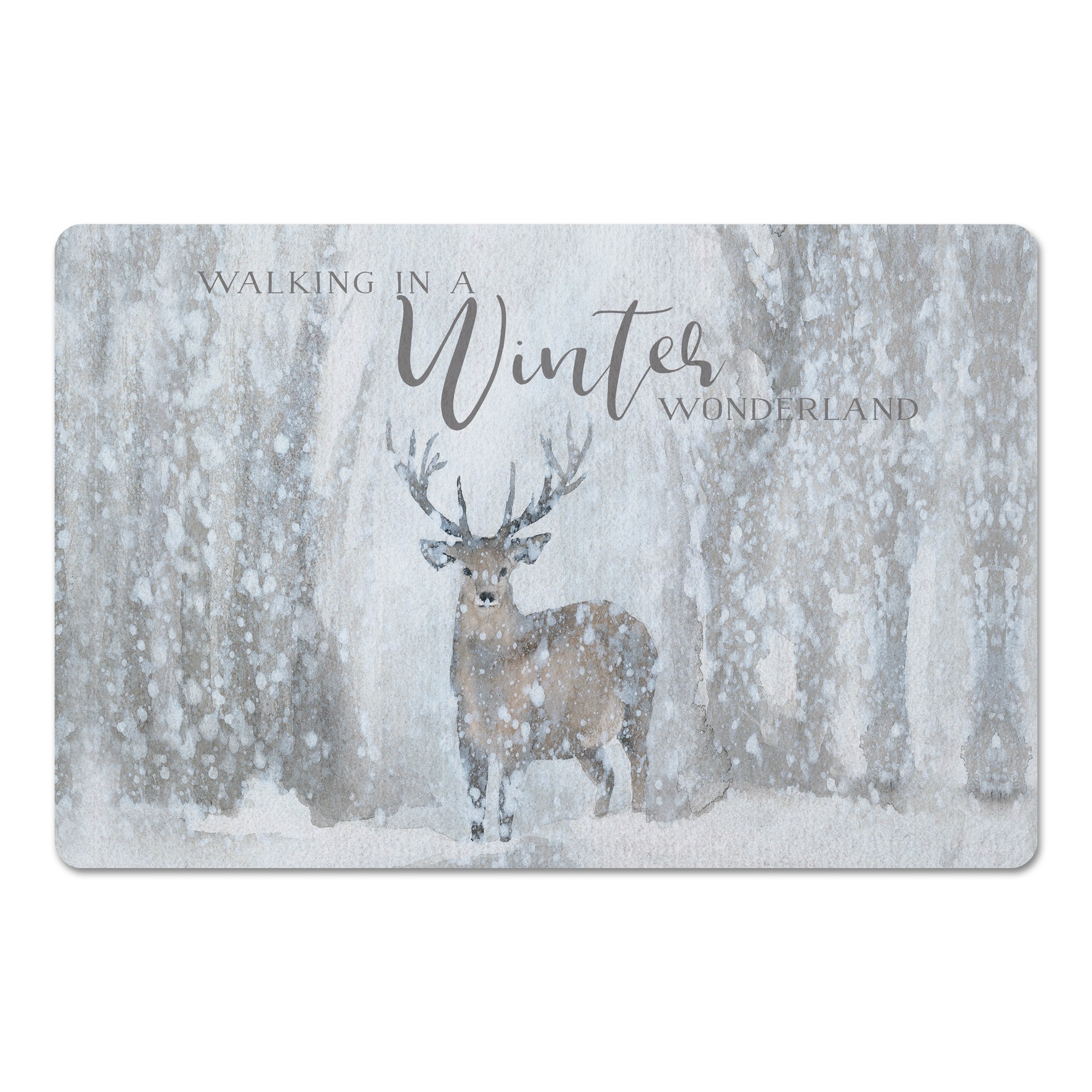 Deer Winter Wonderland 27x18 Floor Mat
