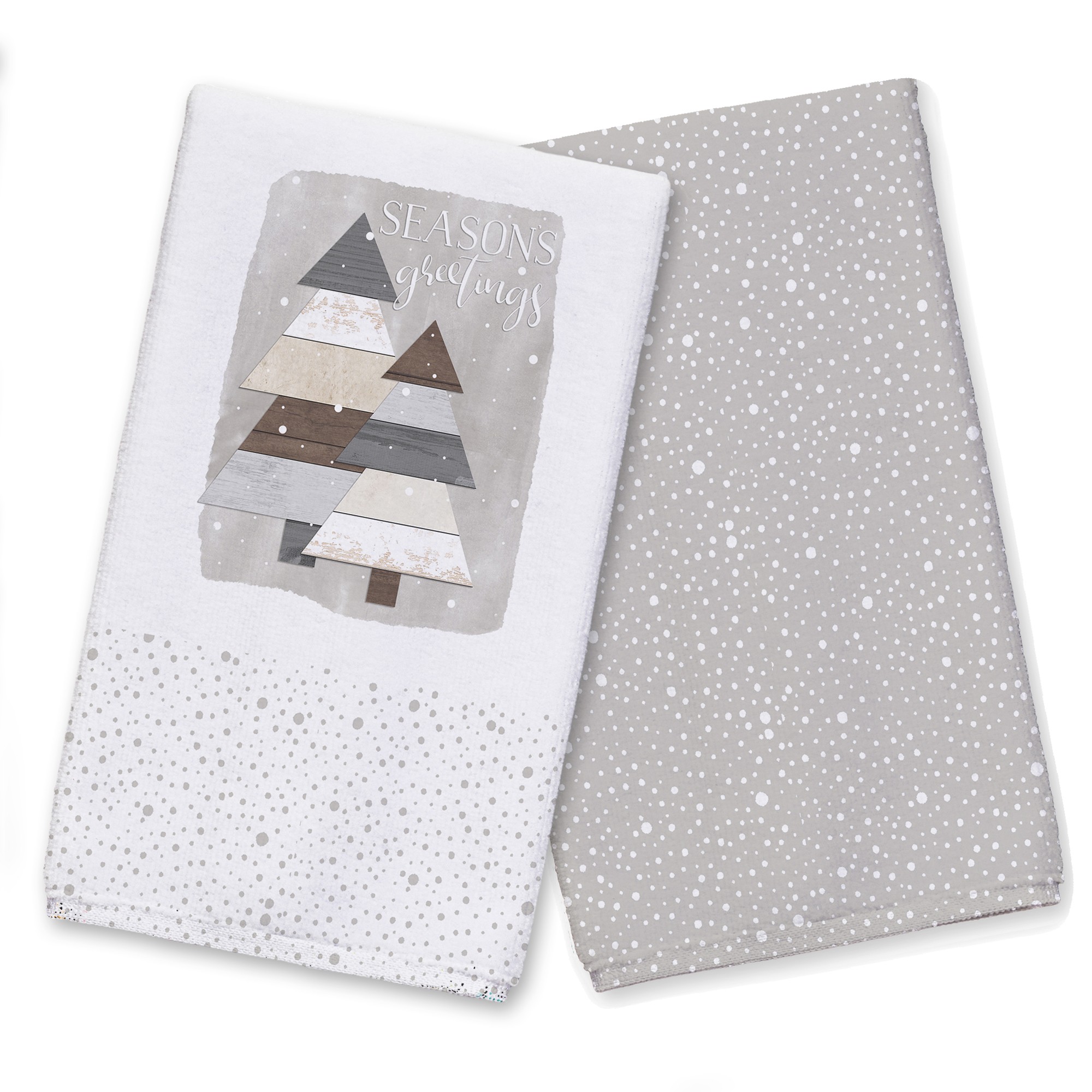 Seasons Greetings Shiplap Christmas Trees Textiles Collection