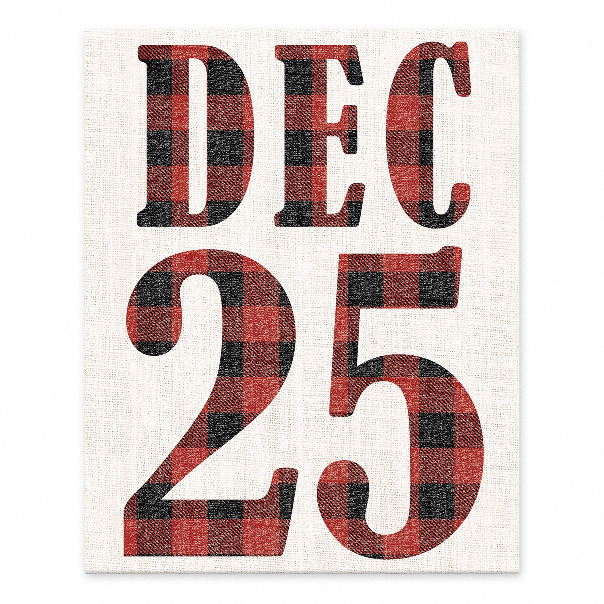 December Christmas Date 8x10 Tabletop Canvas