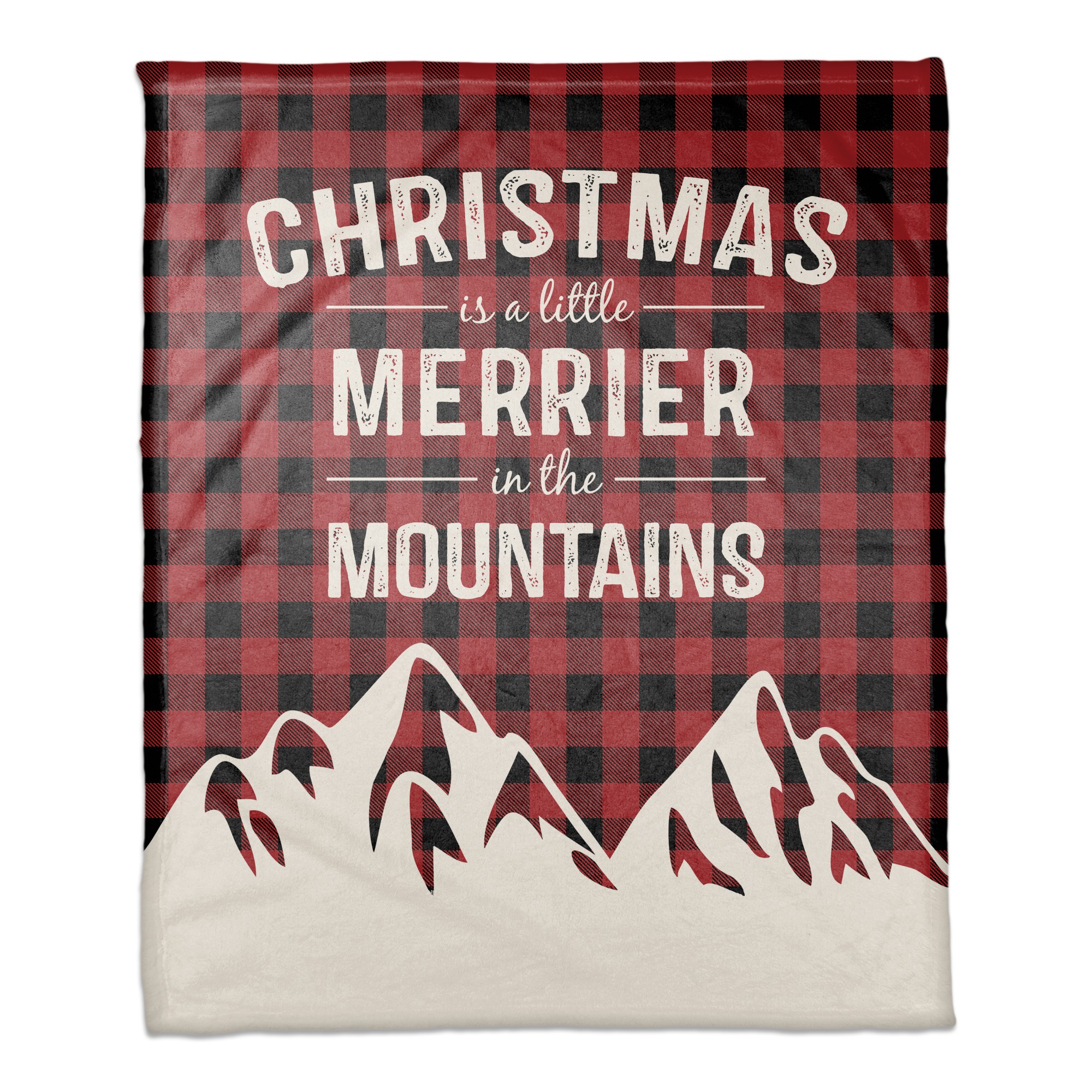 Merrier in the Mountains 50x60 Coral Fleece Blanket