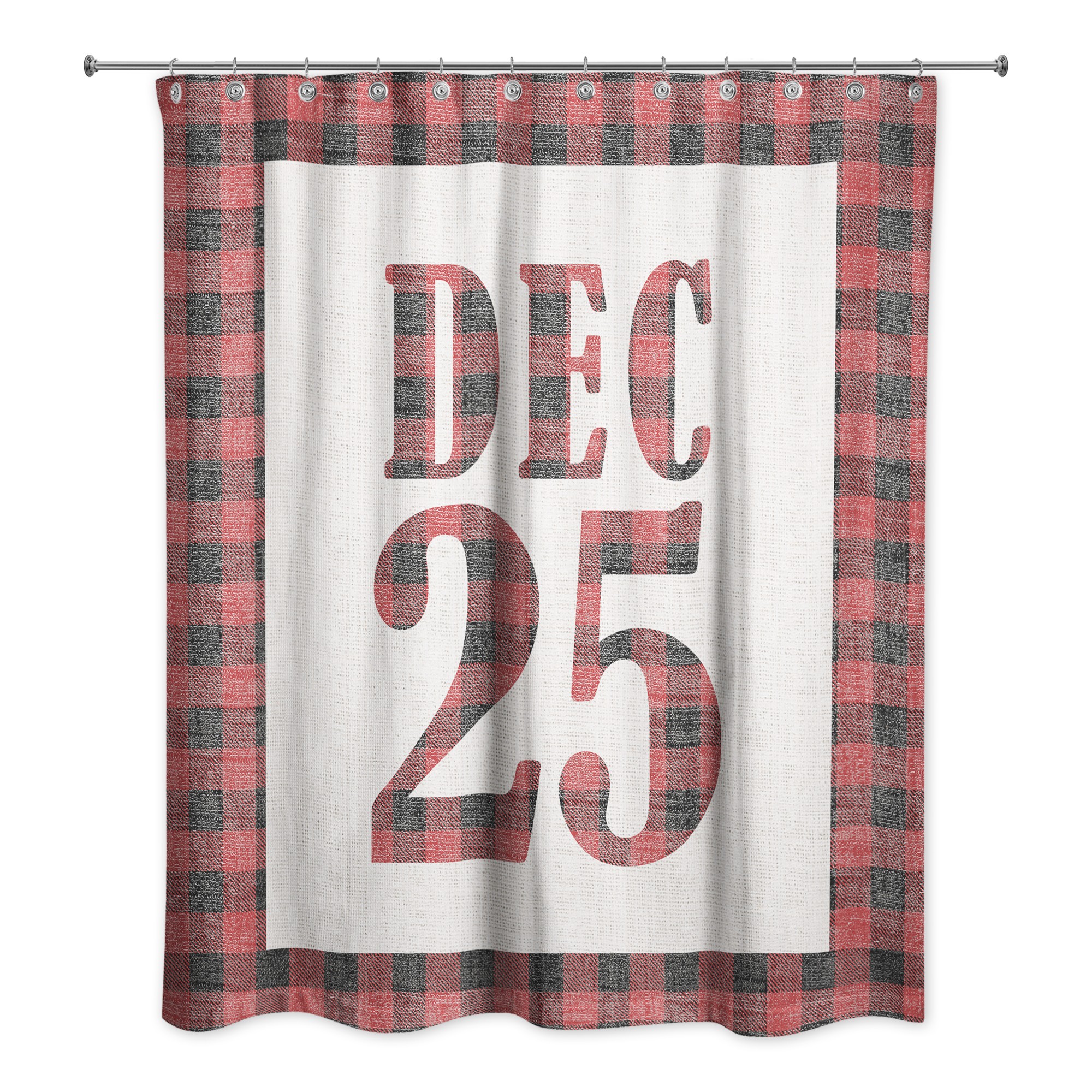 December Christmas Date 71x74 Shower Curtain