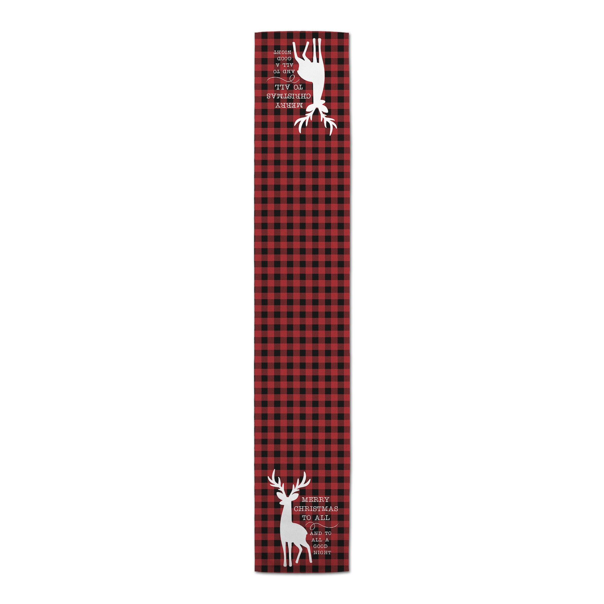 Deer Merry Buffalo Check Tablecloth