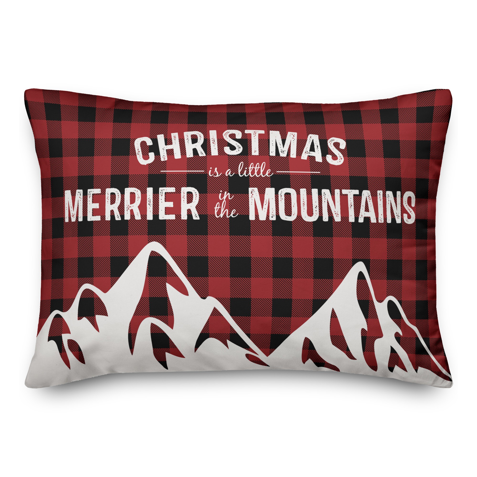 Merrier in the Mountains 14x20 Spun Poly Pillow