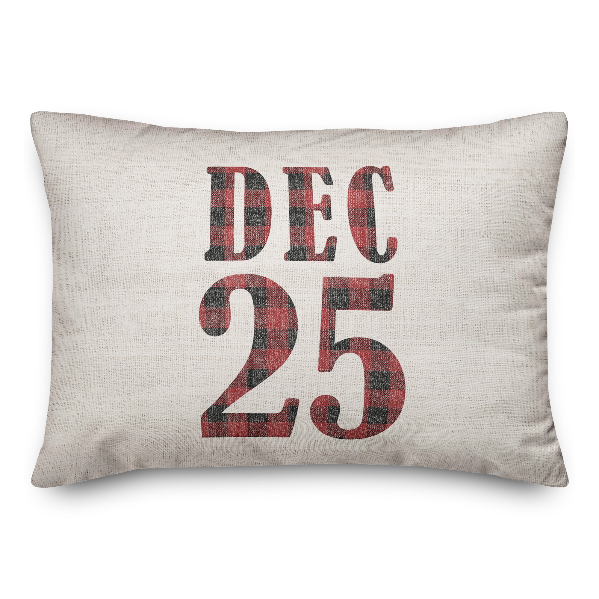 December Christmas Date 14x20 Spun Poly Pillow