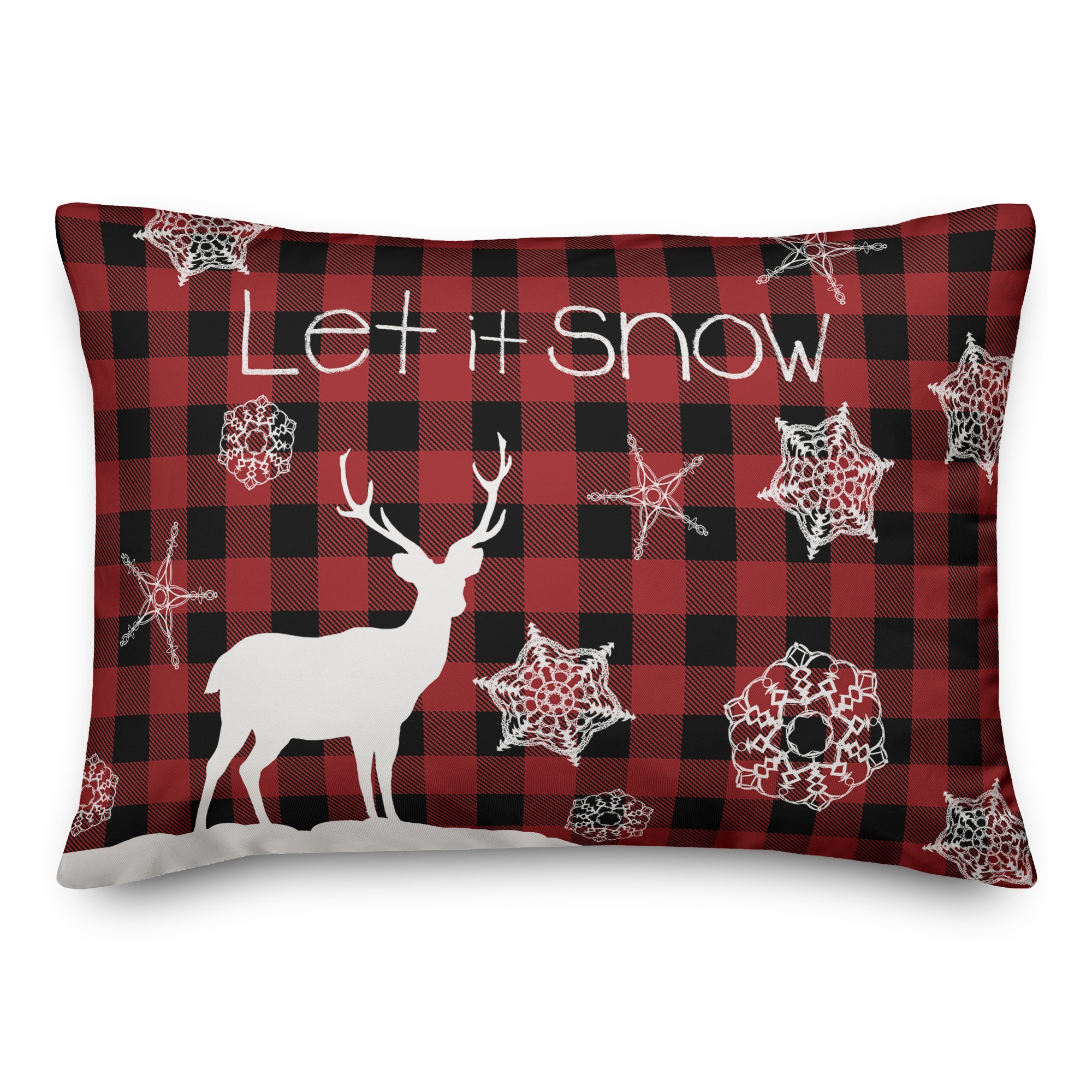 Let it Snow Deer 14x20 Spun Poly Pillow