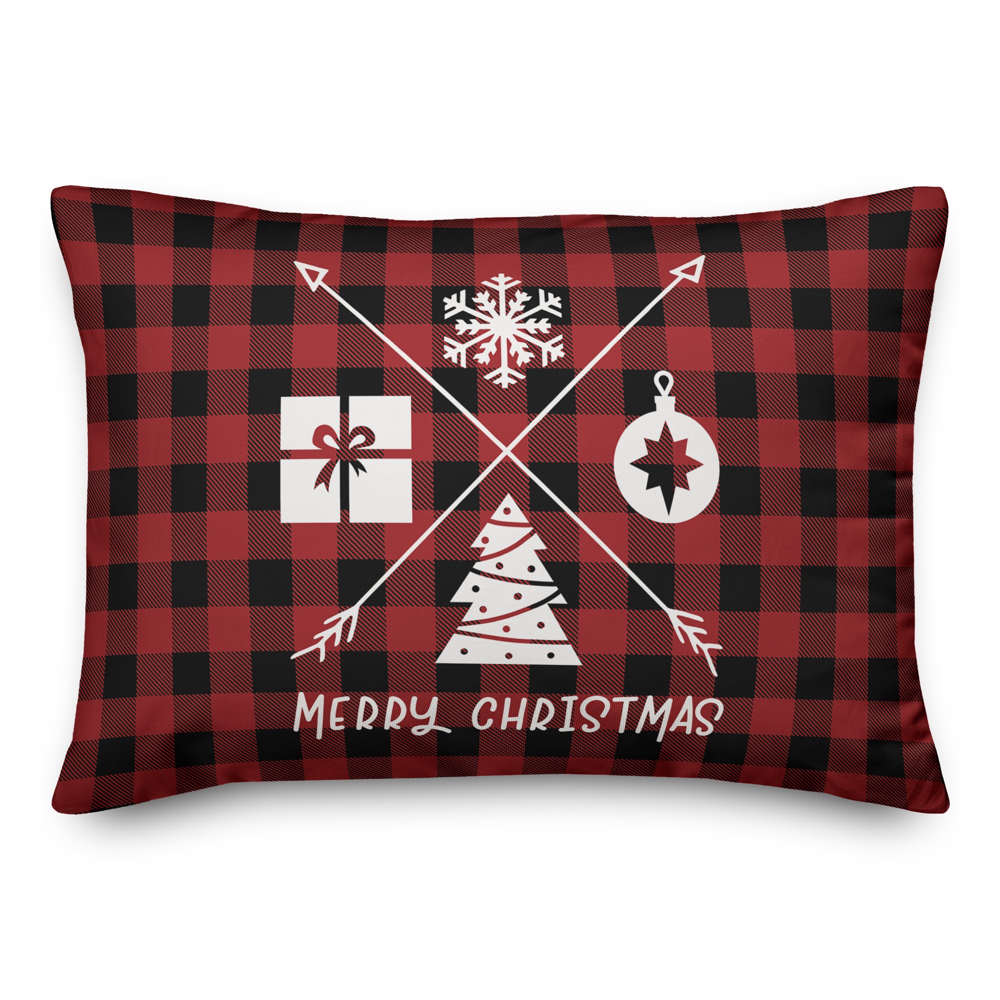 Merry Christmas Icons 14x20 Spun Poly Pillow