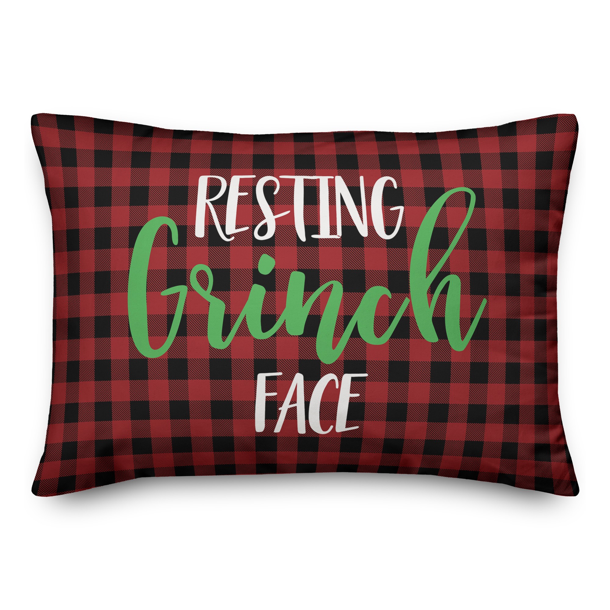 Resting Grinch Face 14x20 Spun Poly Pillow
