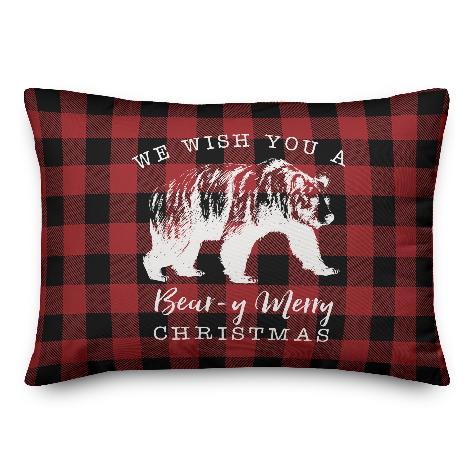 Beary Merry Christmas 14x20 Spun Poly Pillow