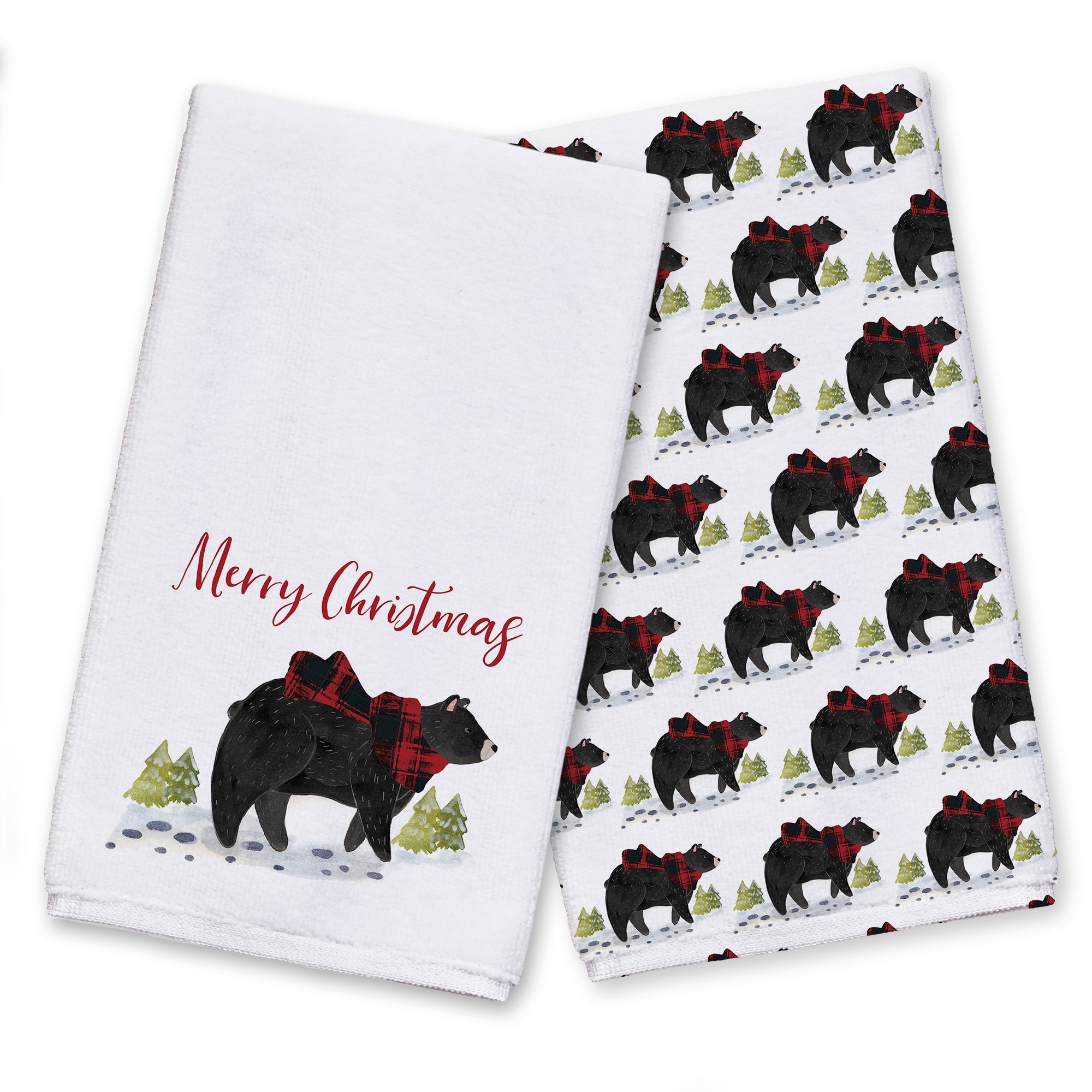 Black Bear Merry Christmas Textiles Collection