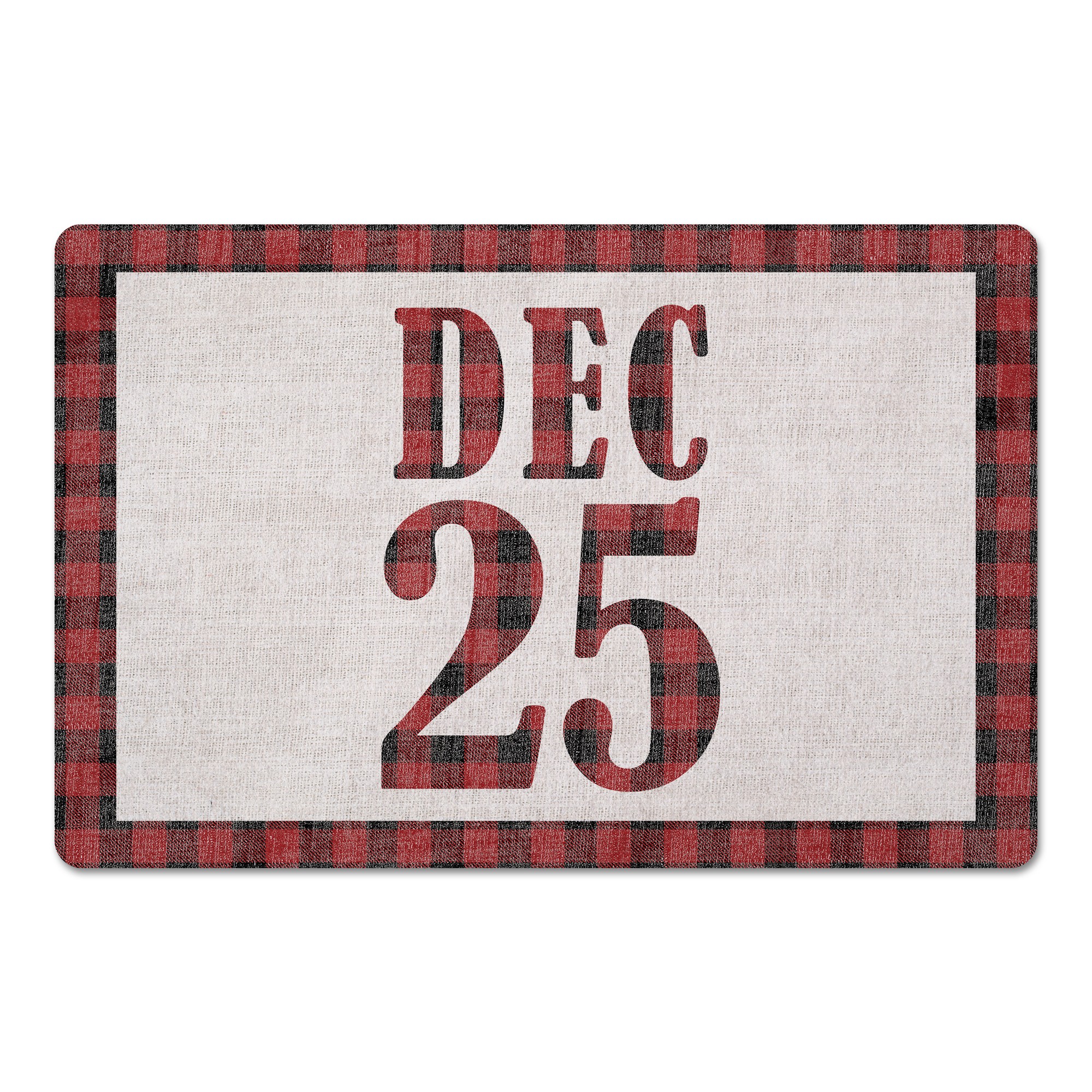 December Christmas Date 27x18 Floor Mat