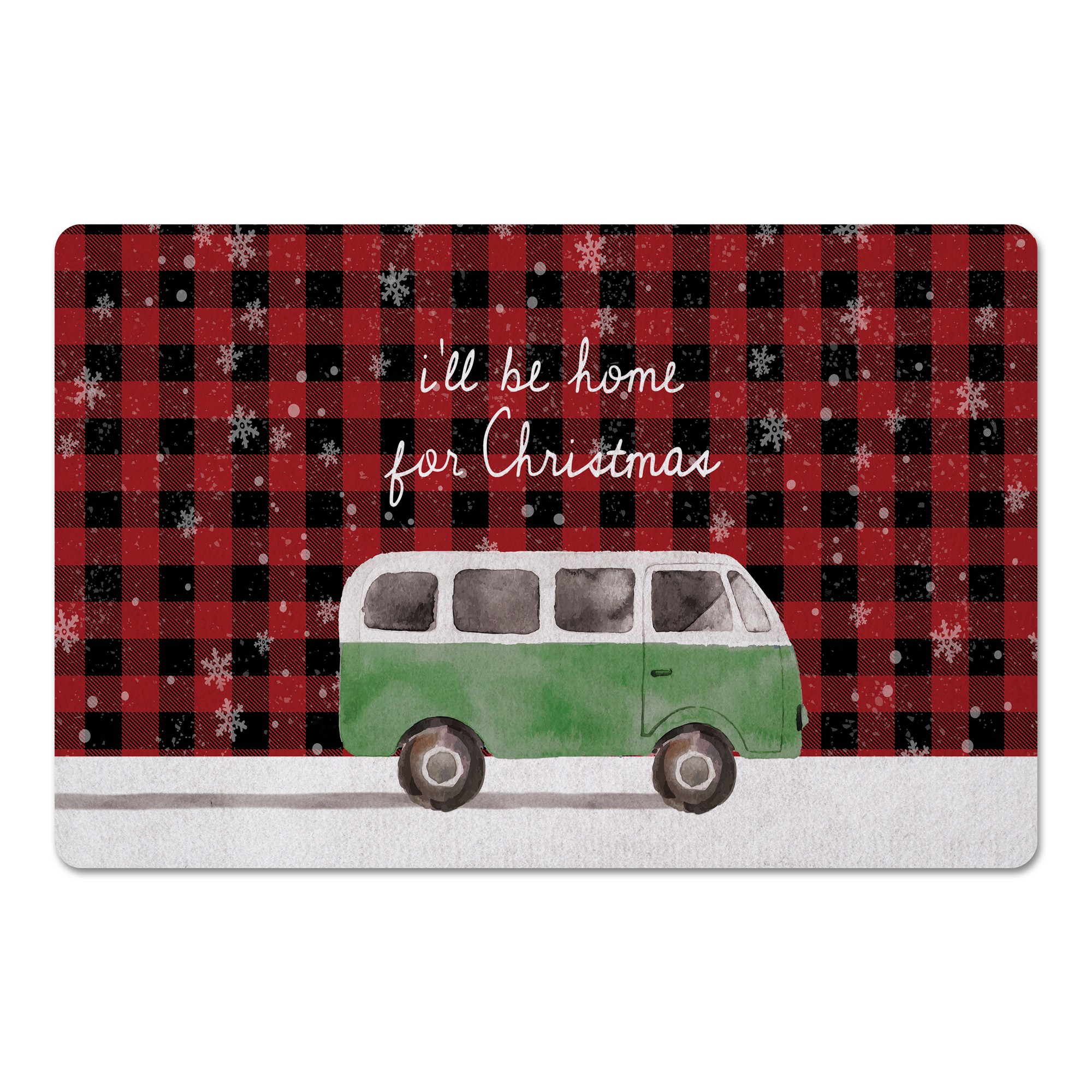 Van Be Home Christmas Green 27x18 Floor Mat