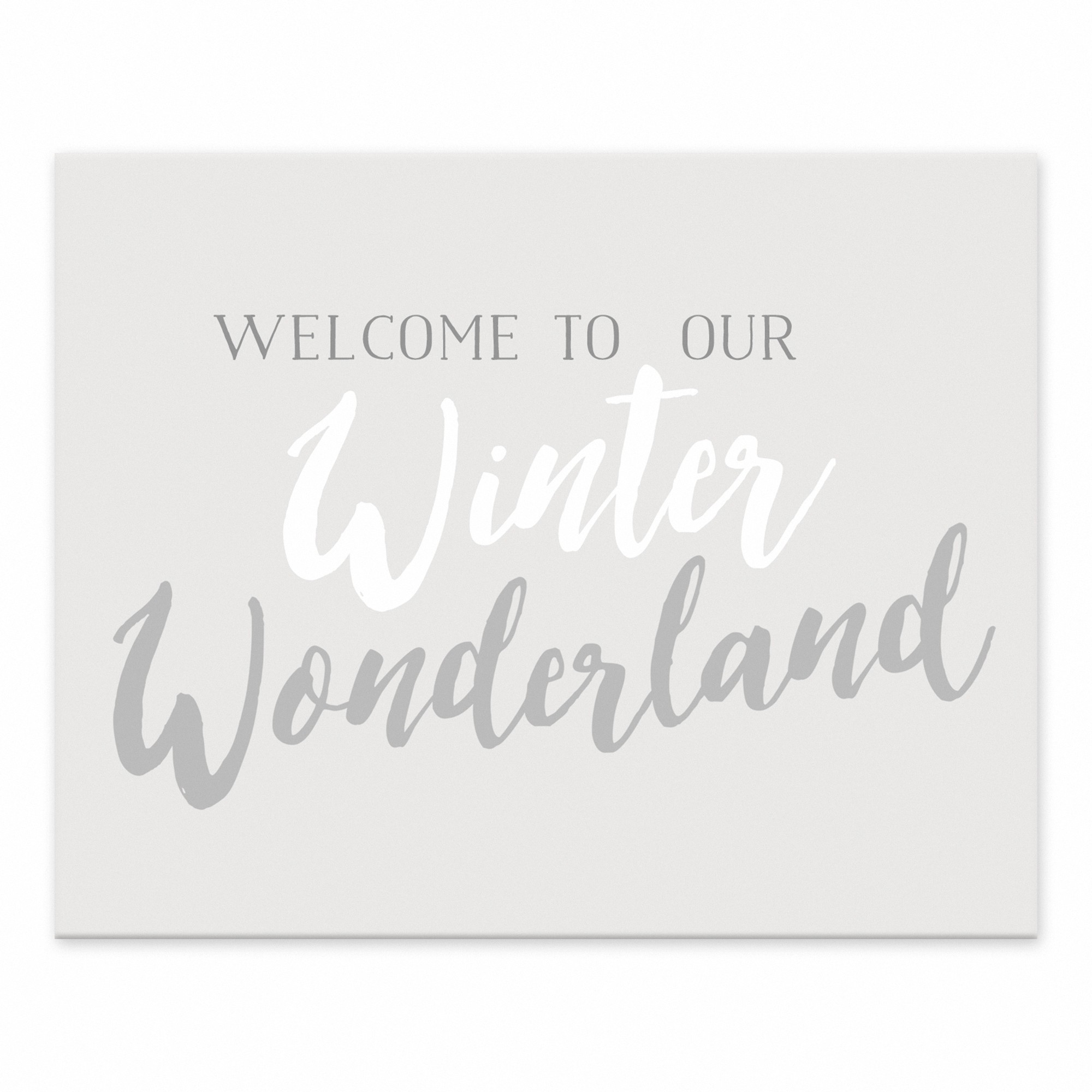 Silver Winter Wonderland 8x10 Tabletop Canvas