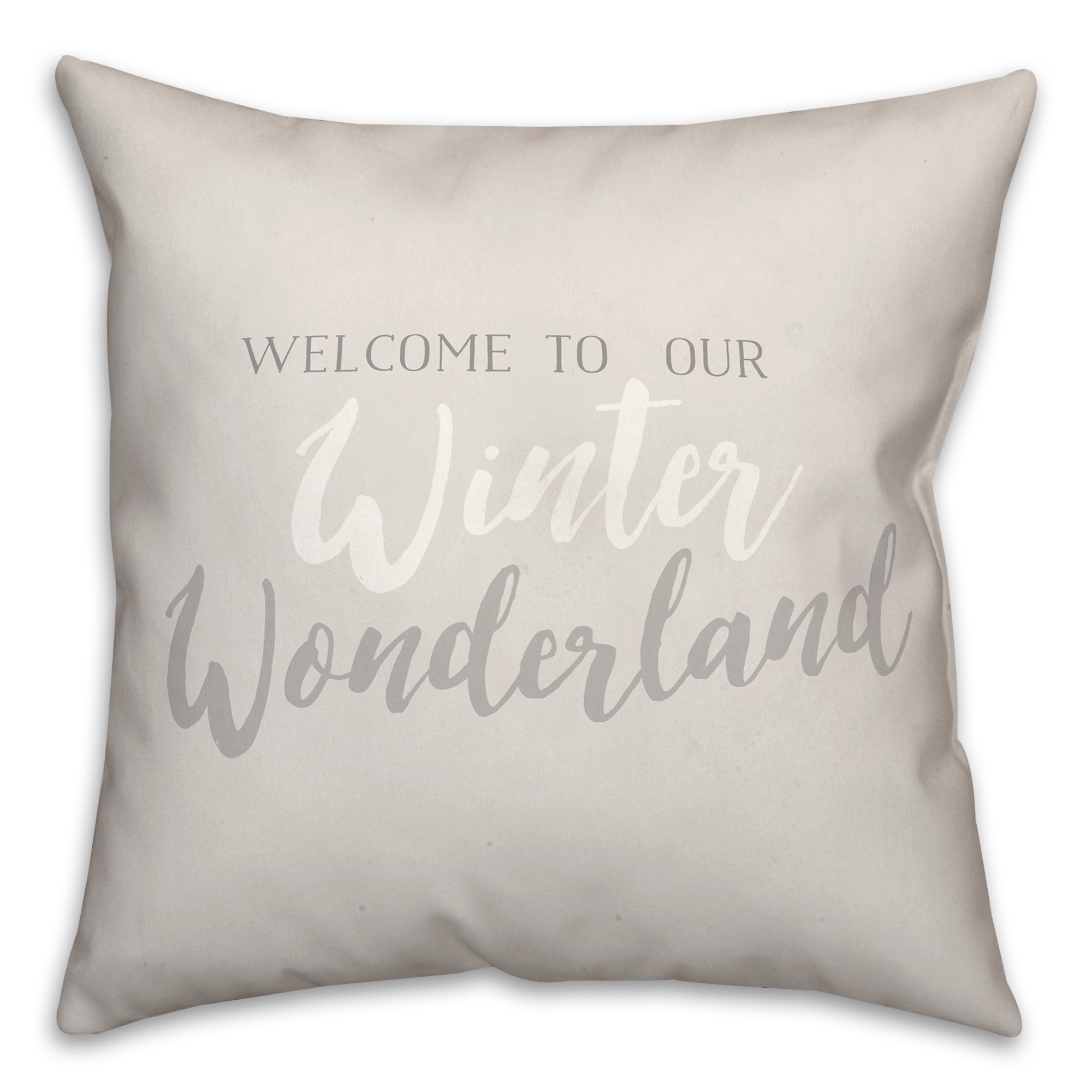 Silver Winter Wonderland 18x18 Spun Poly Pillow