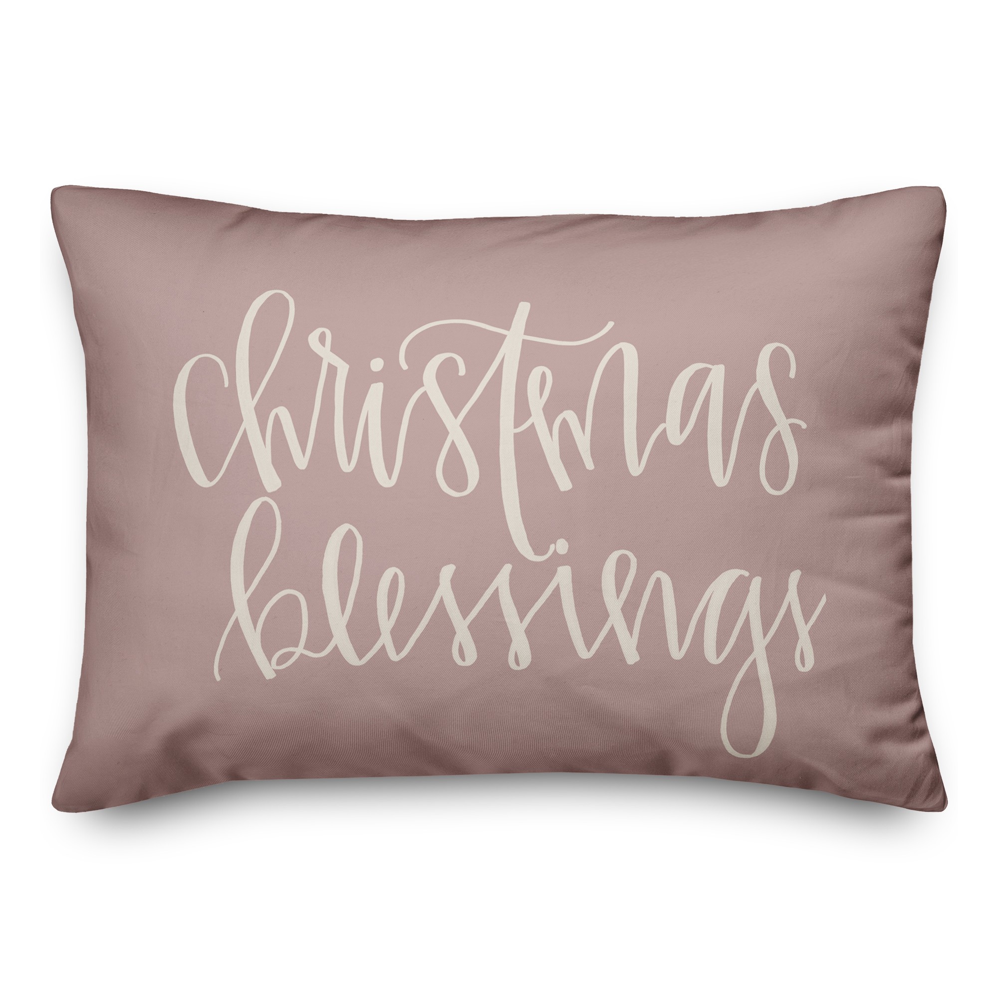 Christmas Blessings Script 14x20 Spun Poly Pillow