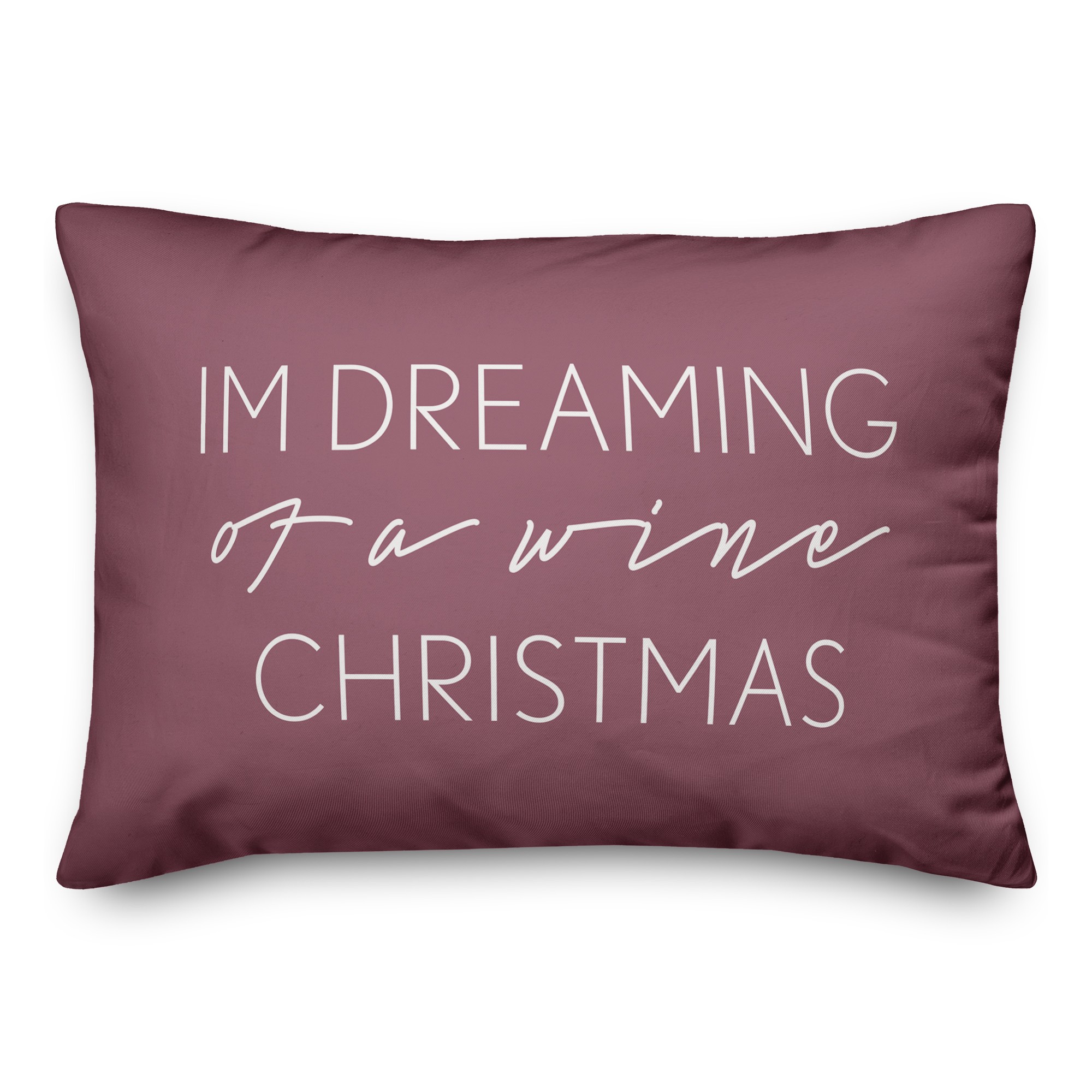 Dreaming of a Wine Christmas 14x20 Spun Poly Pillow