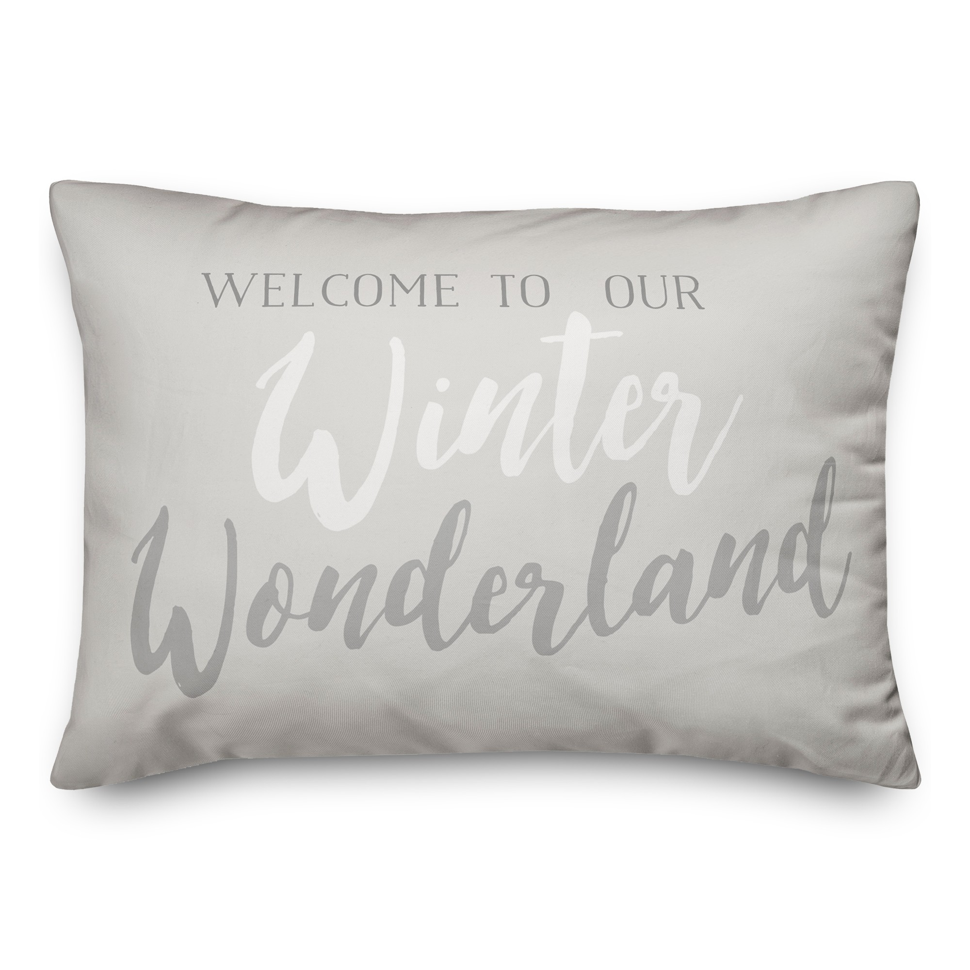 Silver Winter Wonderland 14x20 Spun Poly Pillow