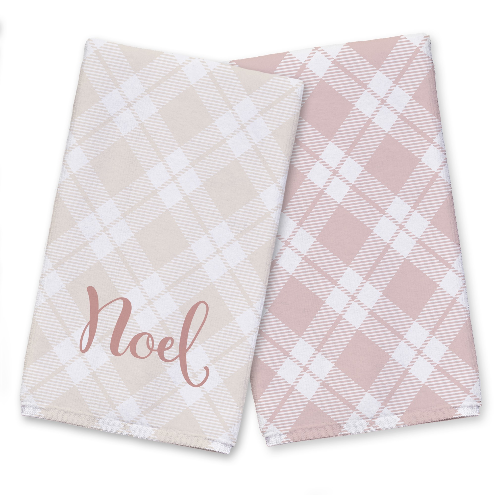 Blush Noel on Champagne Plaid Textiles Collection