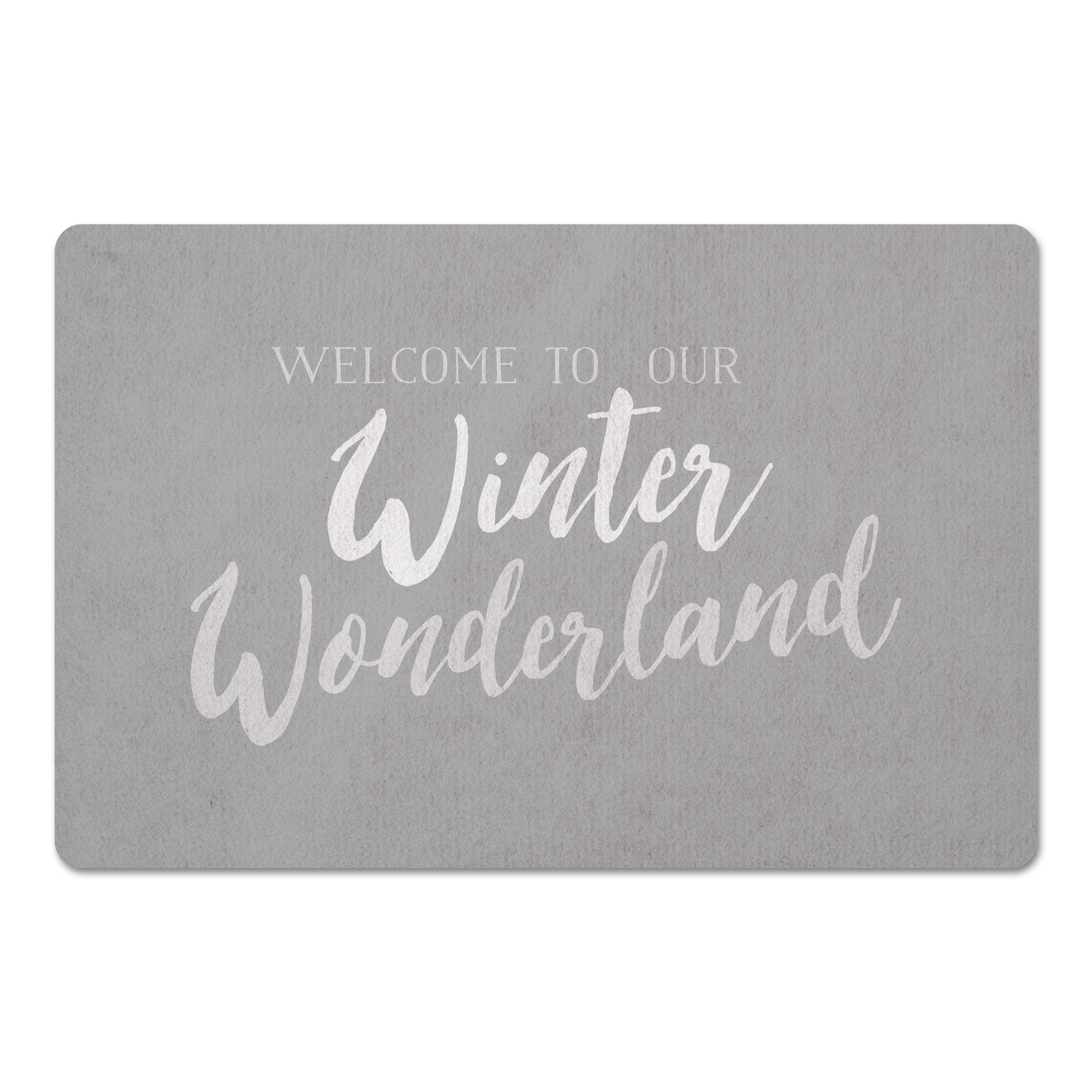 Silver Winter Wonderland 27x18 Floor Mat