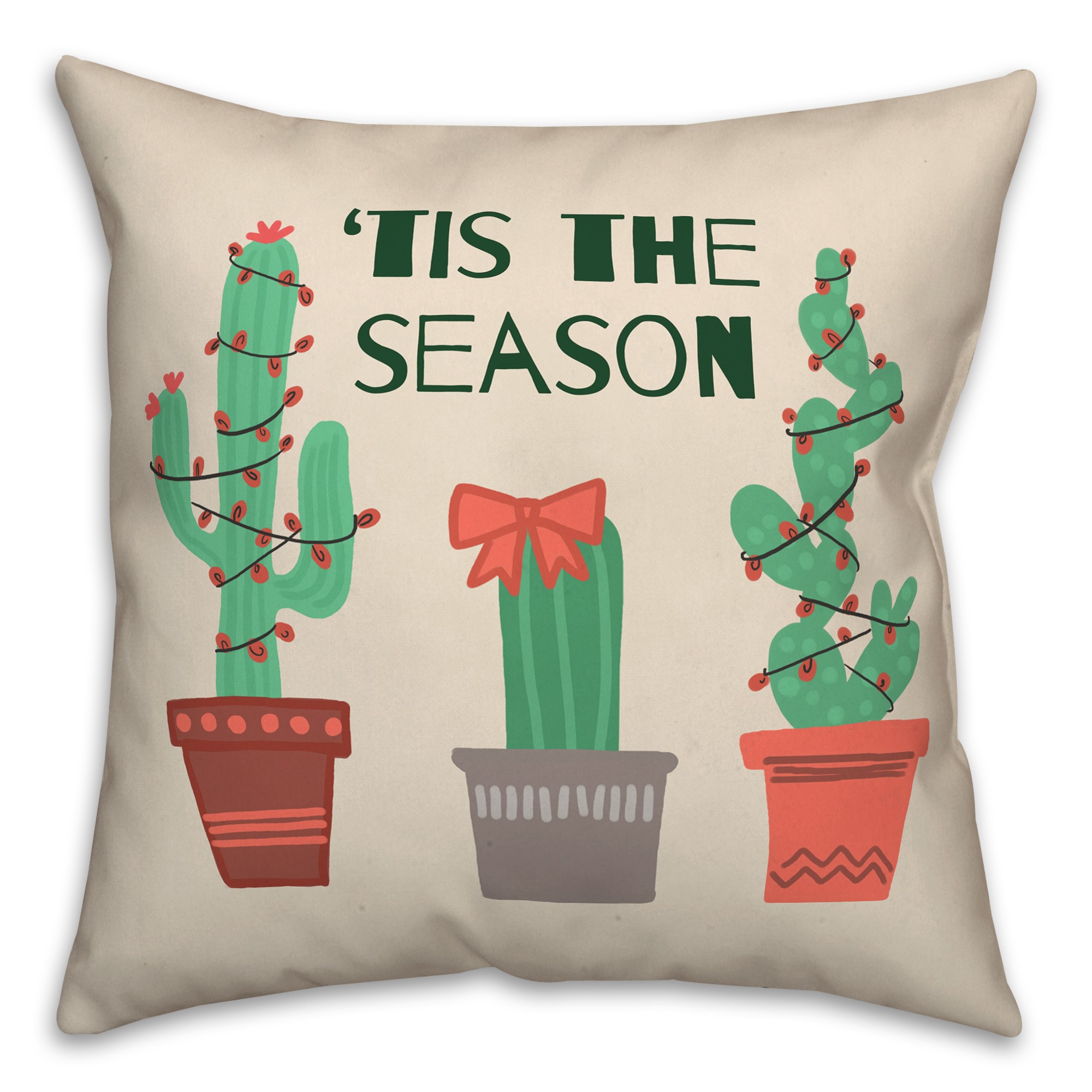 Tis the Season 18x18 Spun Poly Pillow