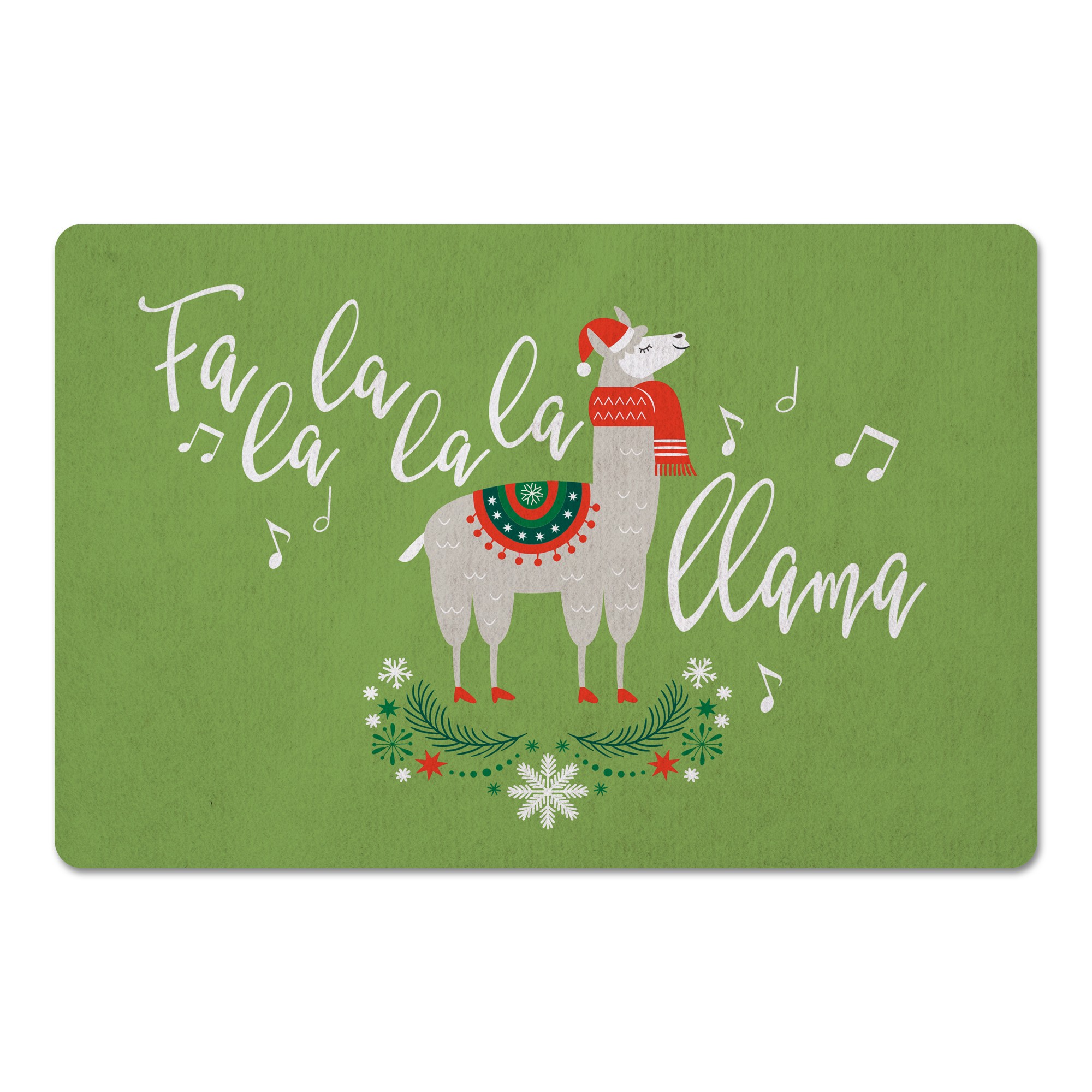 Fa la la la llama 27x18 Floor Mat