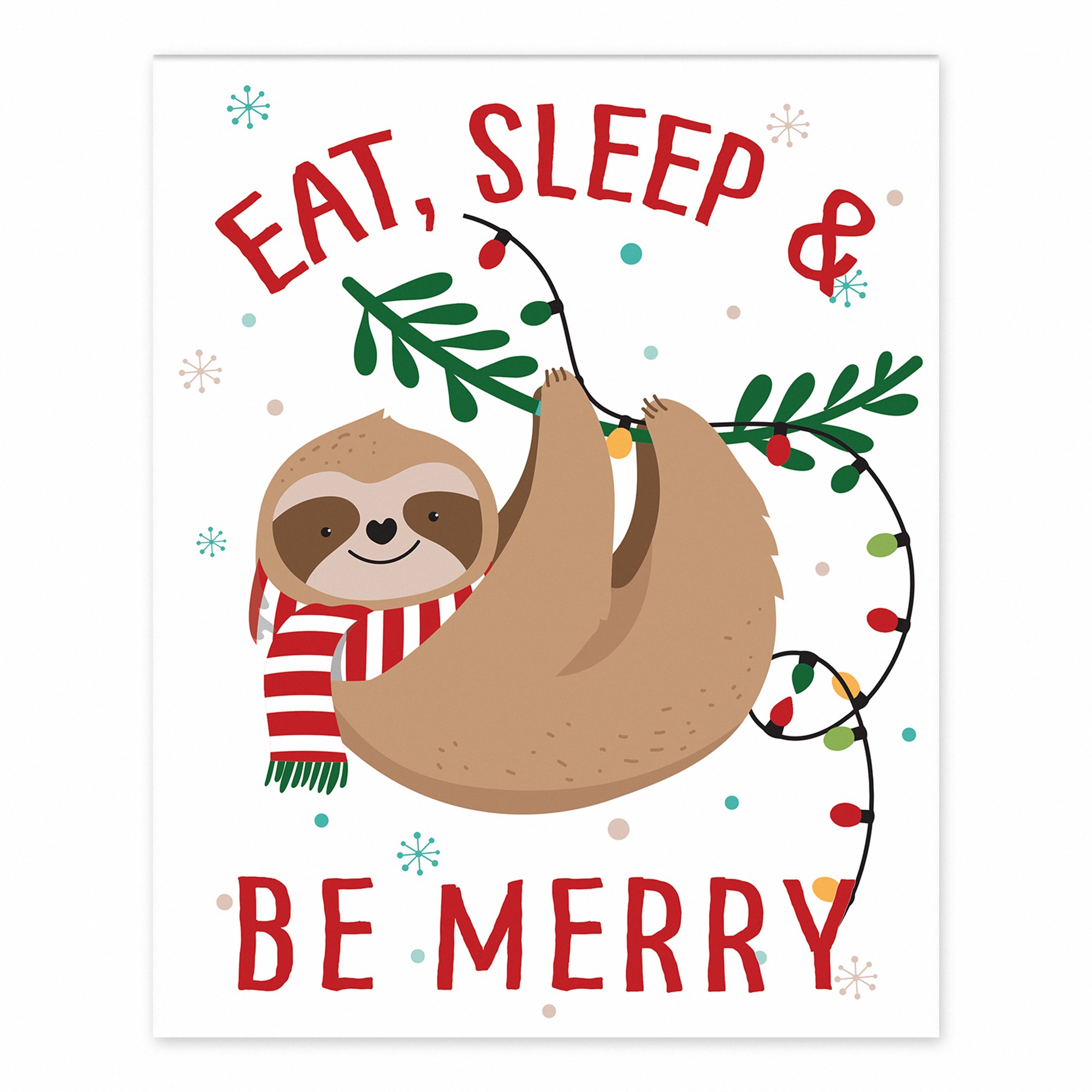 Eat, Sleep and Be Merry 10x8 Tabletop Canvas