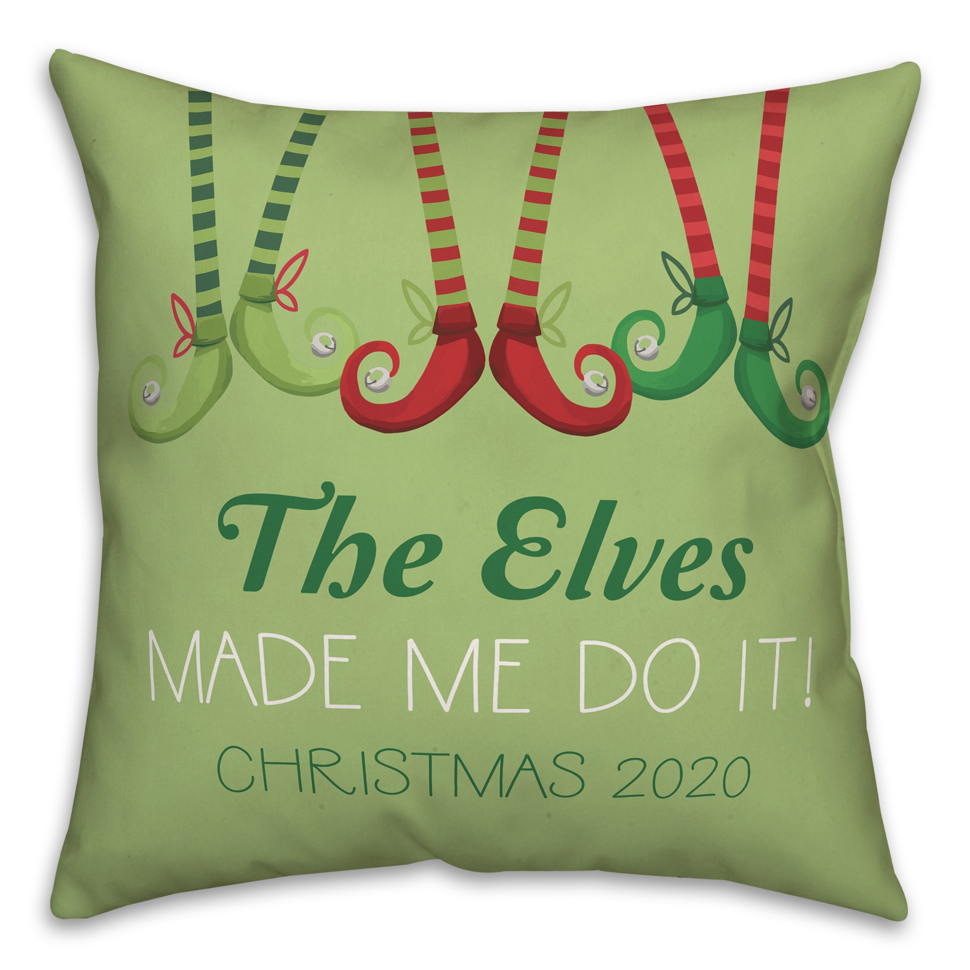 Elves Made Me Do It 18x18 Personalized Spun Poly Pillow